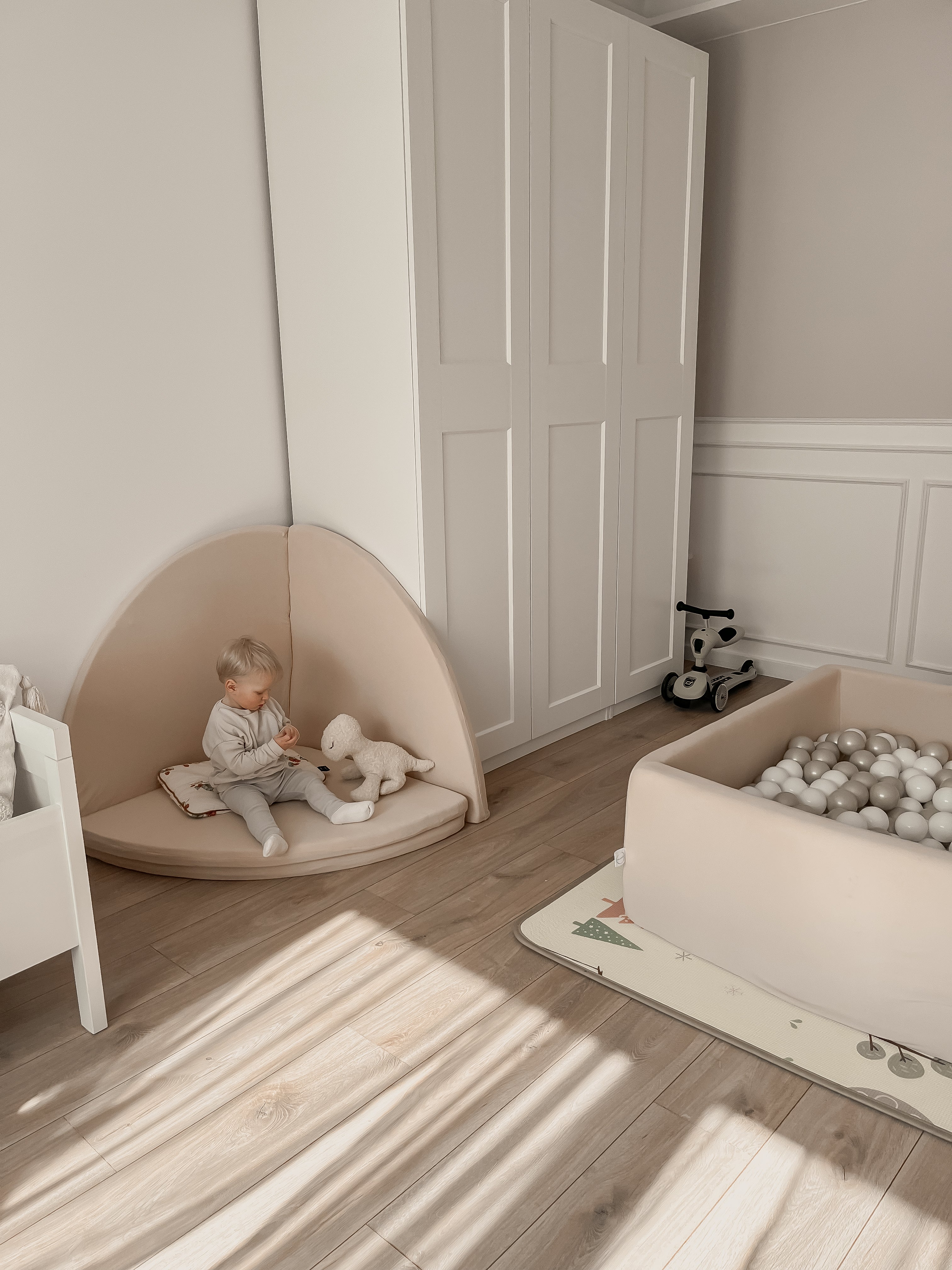 Tapis de jeu bébé rond 160cm en jersey