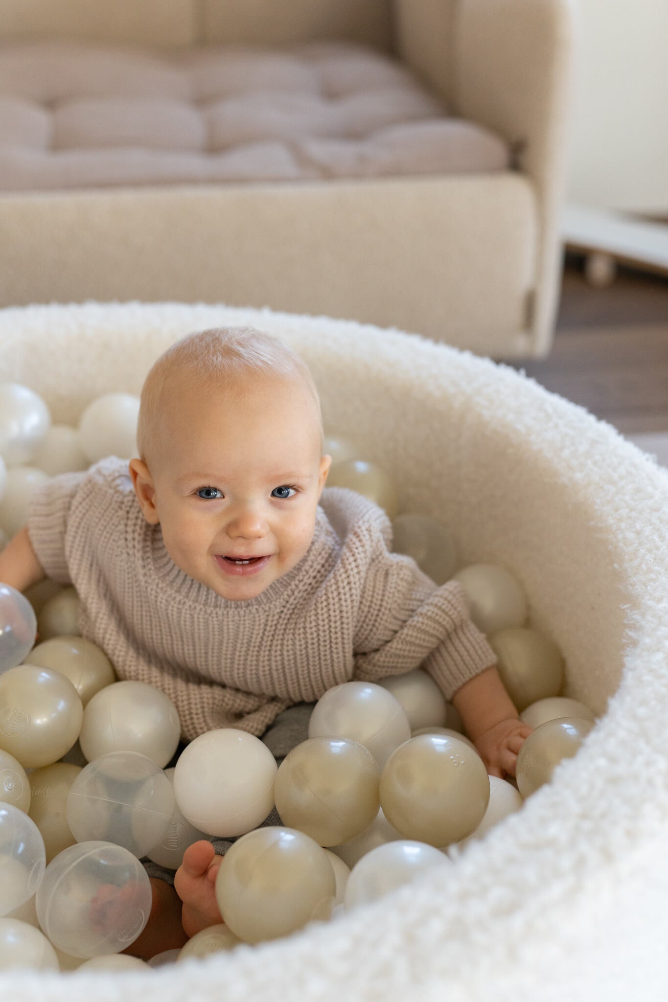 Piscine à Balles 90x30 Boucle Blanc balles 200 pcs (transparent,blanc, perle, or clair)