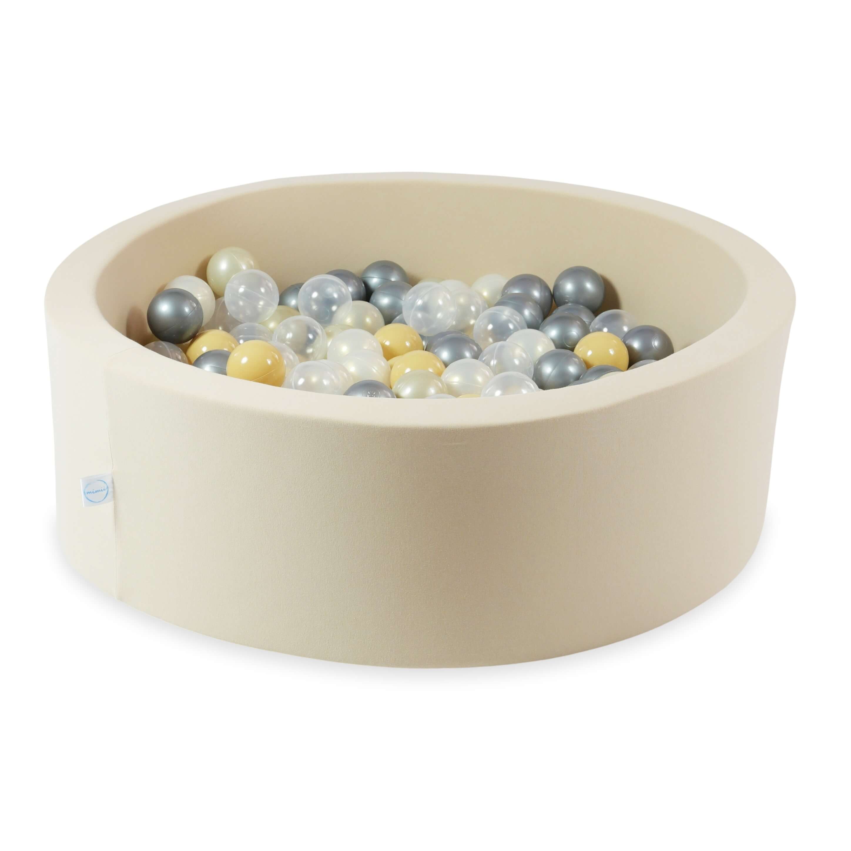 Piscine à balles en beige 90x30 cm avec 200 balles