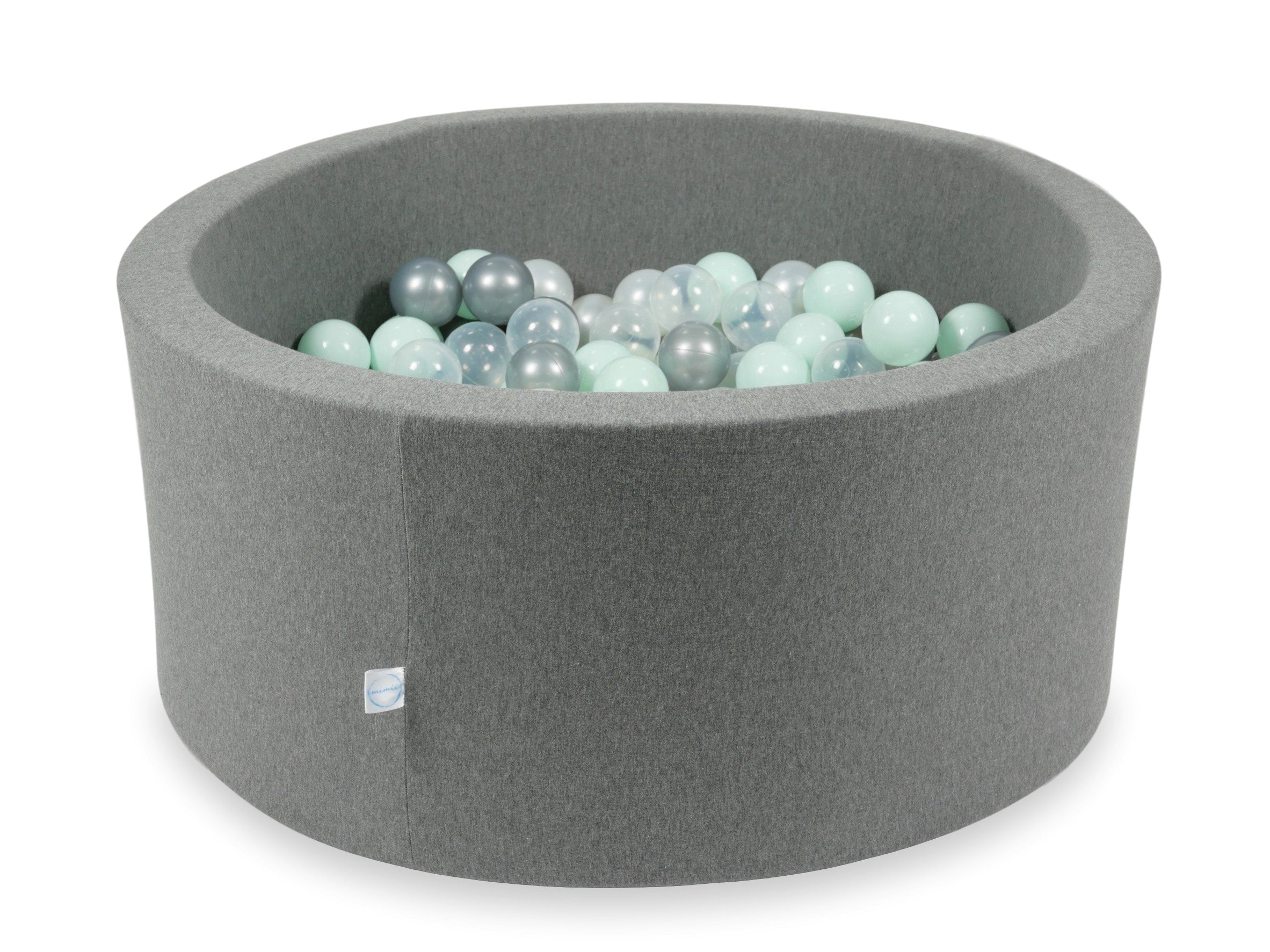 Piscine à balles en gris 90x40 cm avec 300 balles