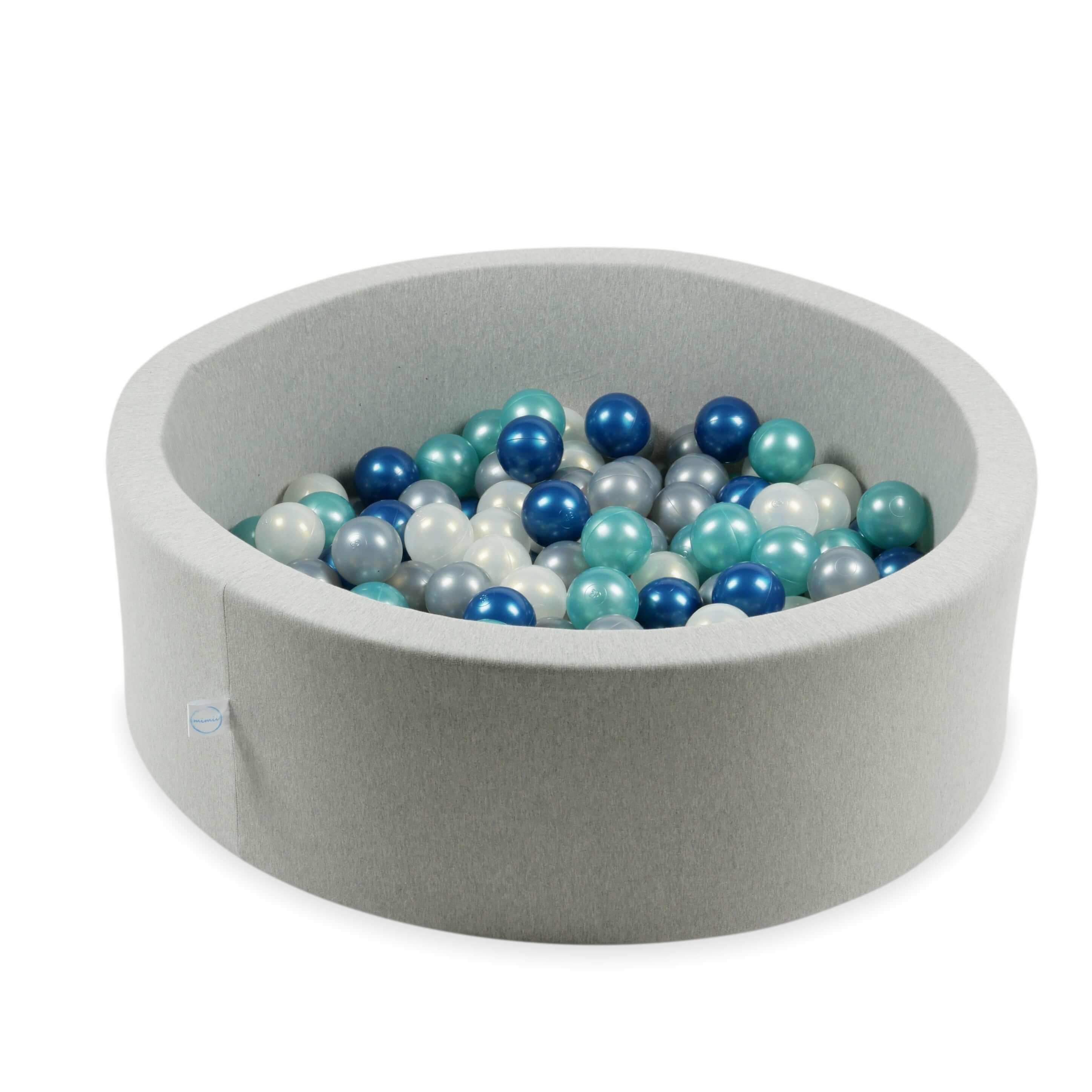 Balles de jeu ø7cm 200 pièces métalliques turquoise, bleu métallique, iridescent, argenté