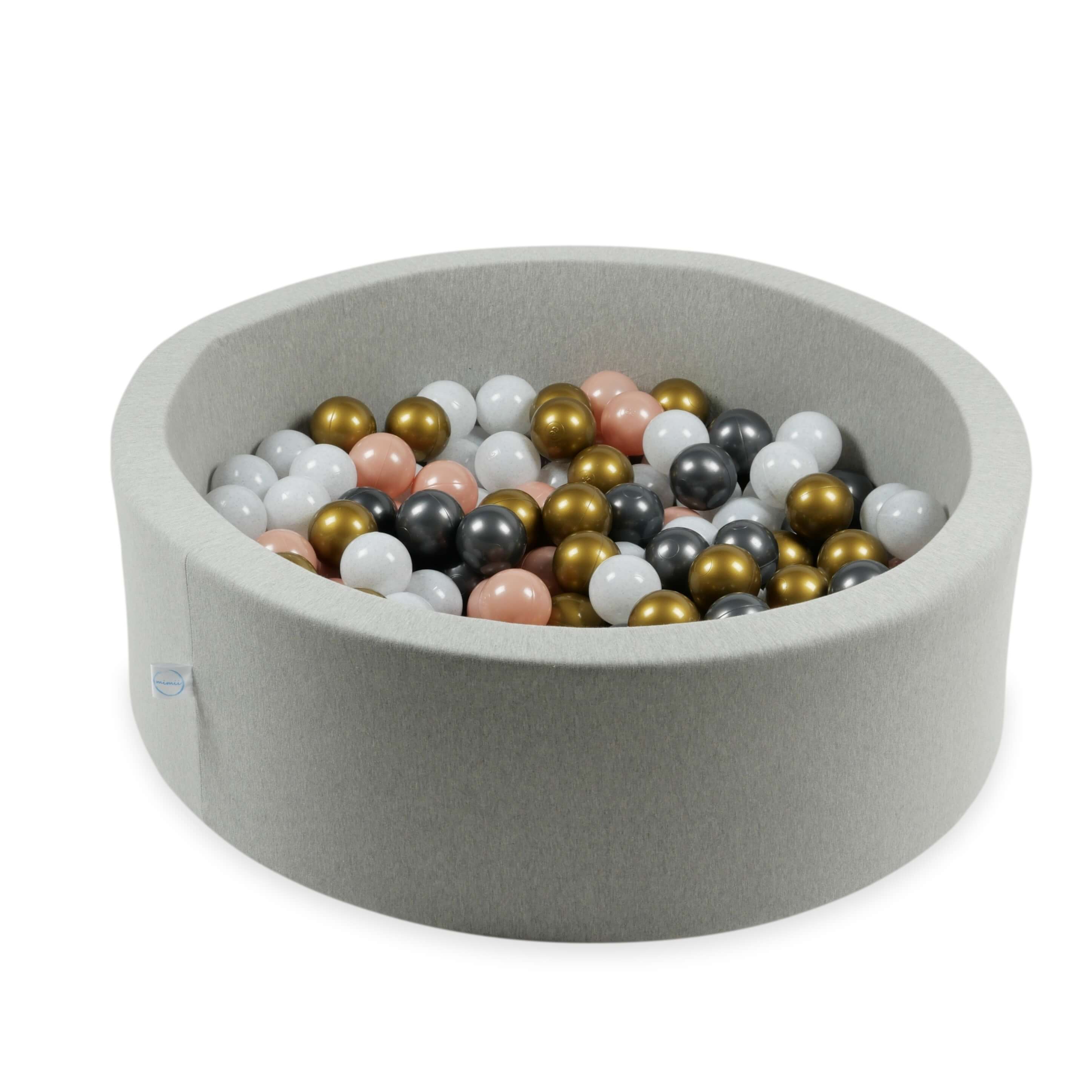 Balles de jeu ø7cm 50 pièces Pull blanc, graphite métallique, dore rose, vieil or