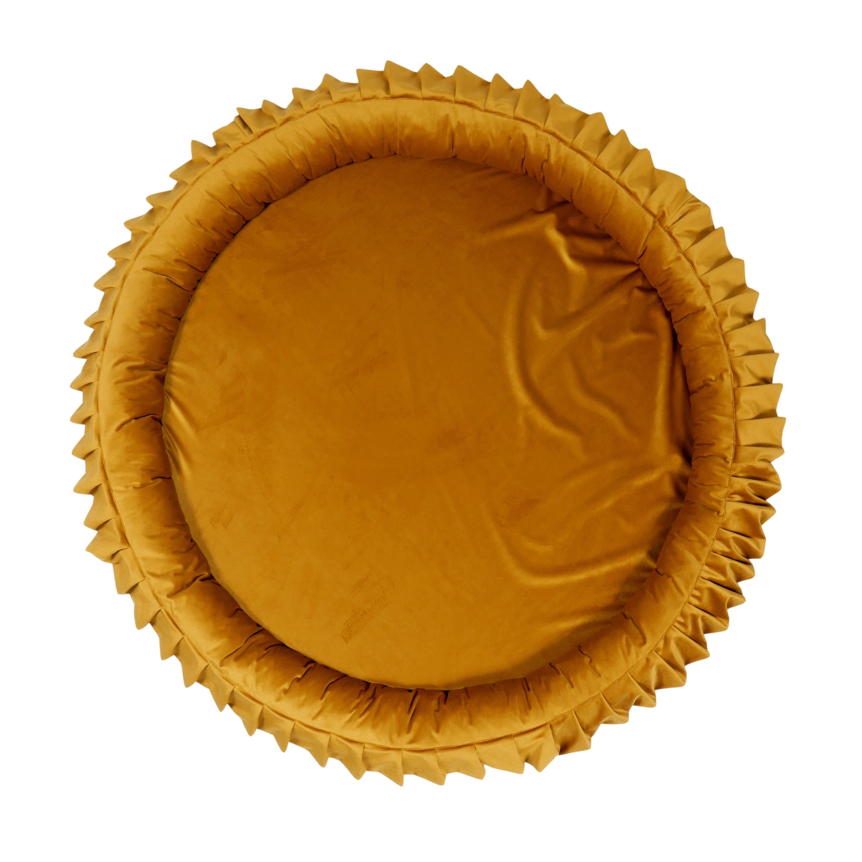 Tapis de jeu bébé nid 120 cm en velours