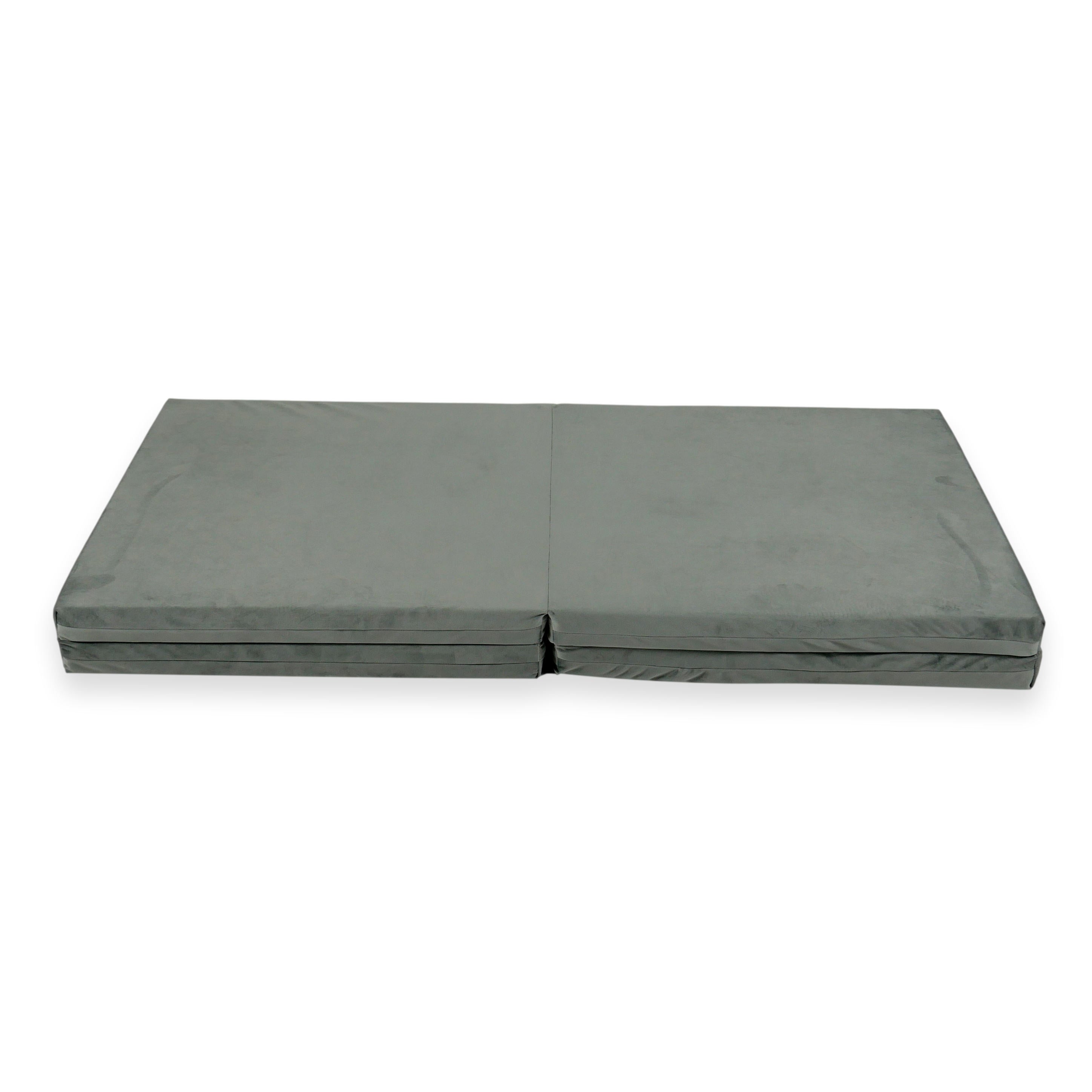 Tapis de jeu bébé pliable carré 120 × 120 cm en velours