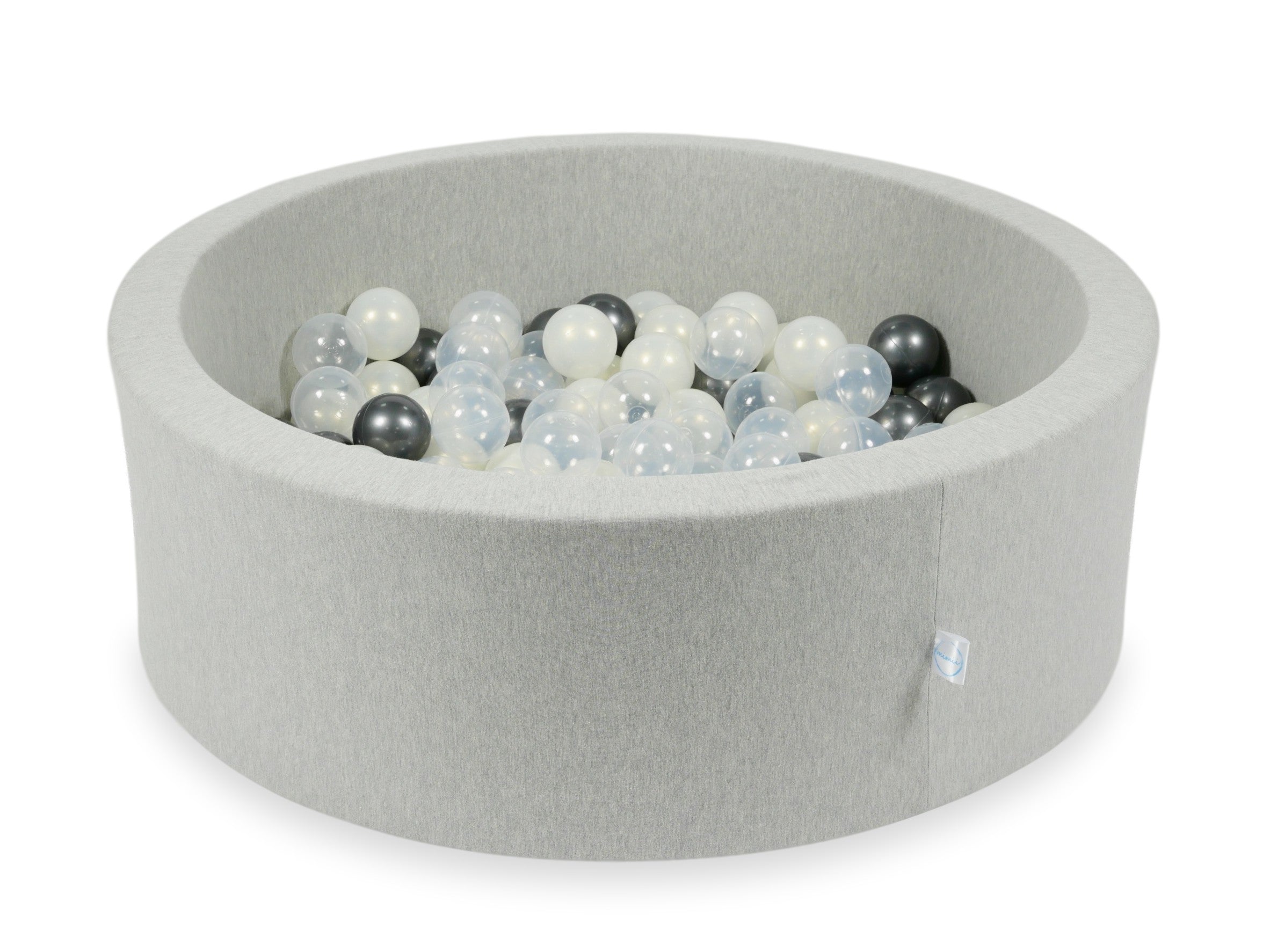 Piscine à balles en gris clair 90x30 cm avec 200 balles