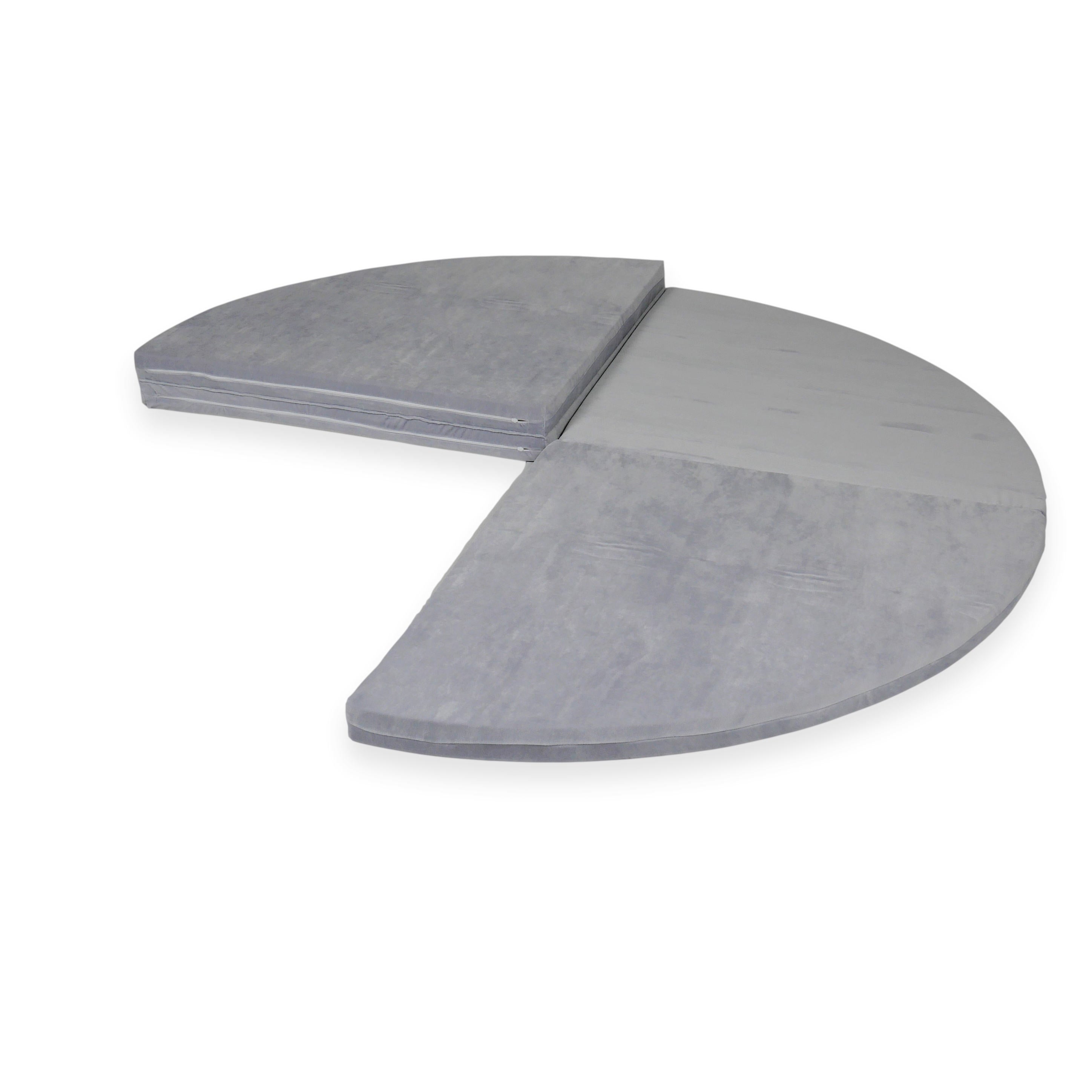 Tapis de jeu bébé rond 160cm en velvet soft