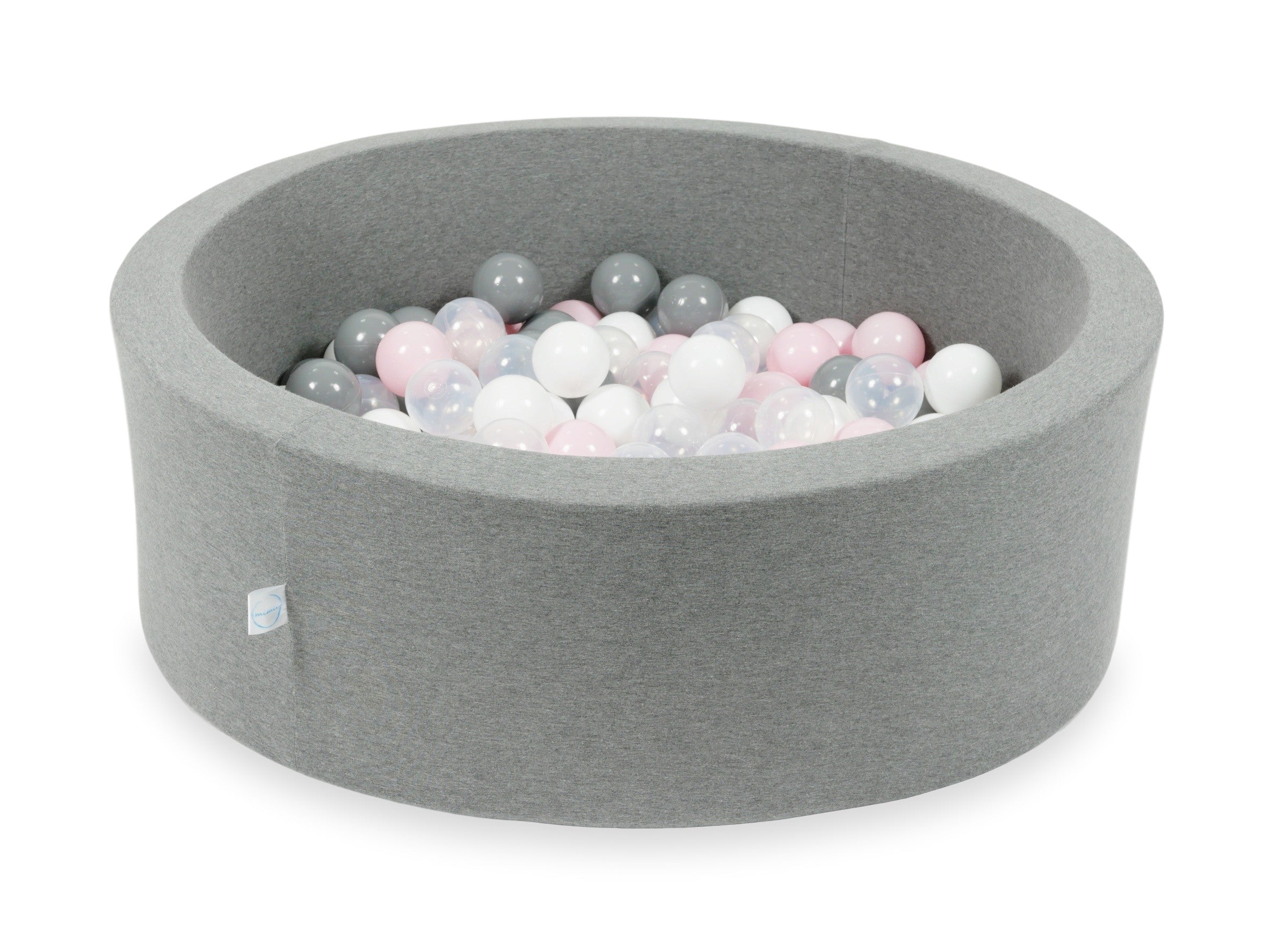 Piscine à balles en gris 90x30 cm avec 200 balles