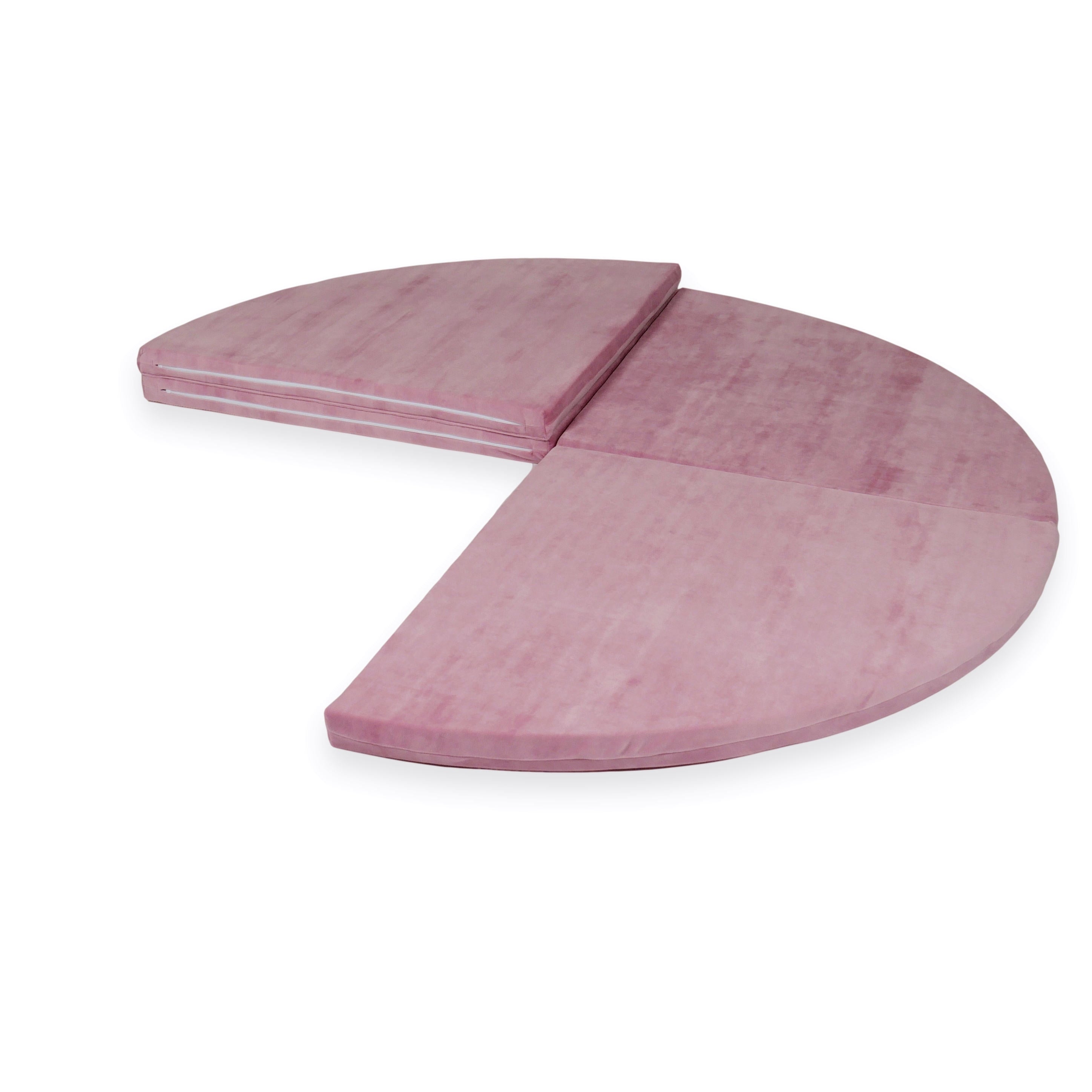 Tapis de jeu bébé rond 160cm en velvet soft
