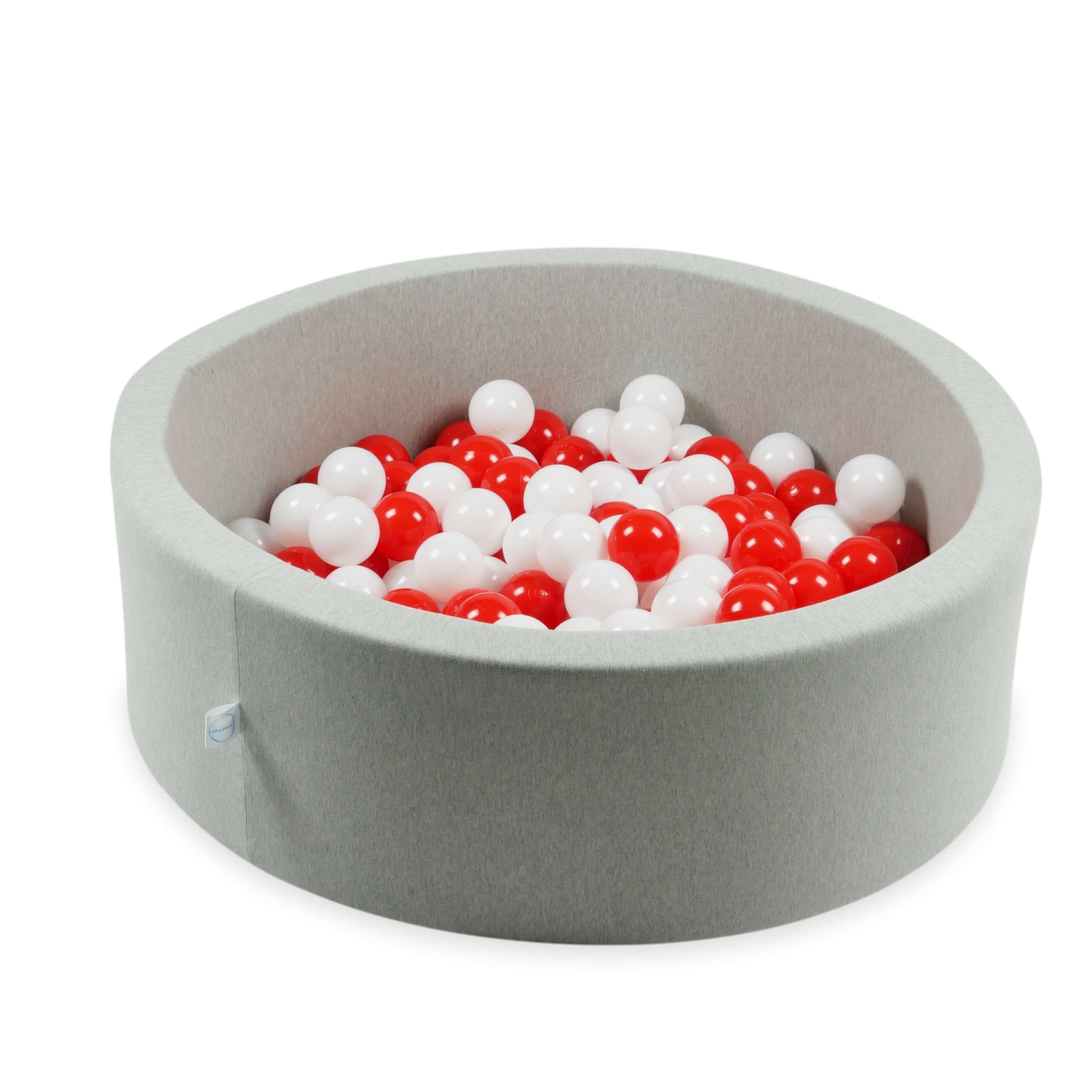 Balles de jeu ø7cm 25 pièces blanc, rouge