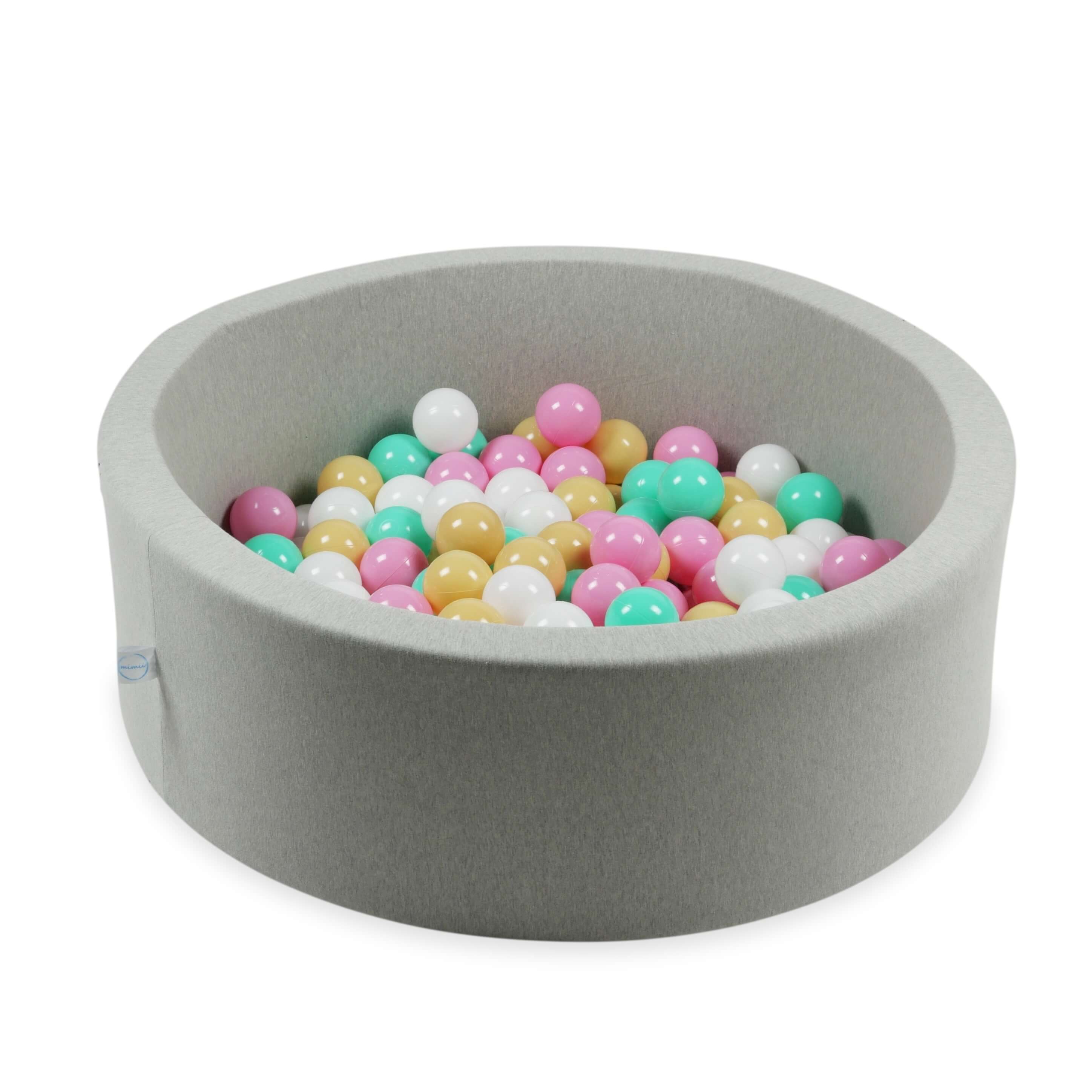 Balles de jeu ø7cm 300 pièces blanc, menthe, beige, rose poudré