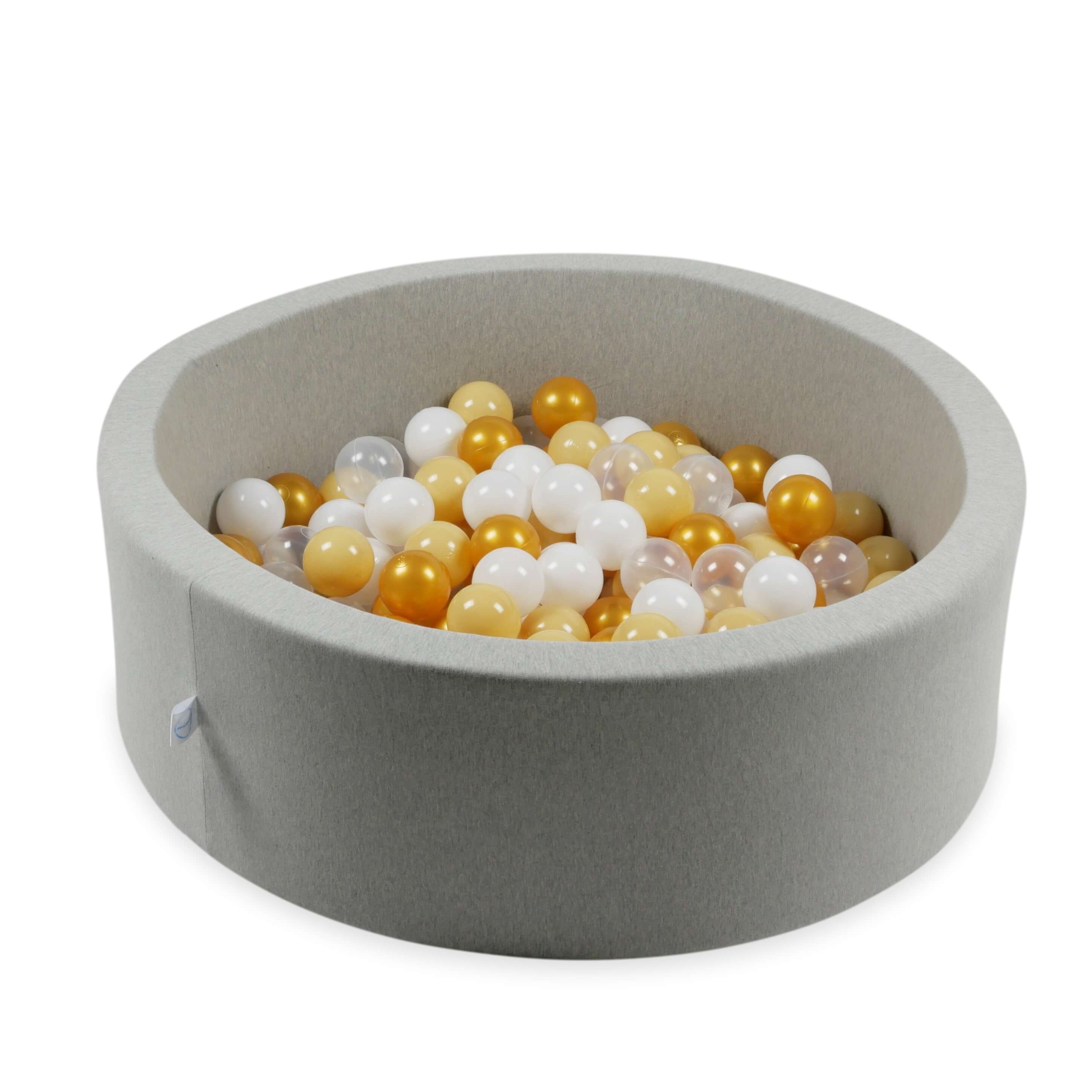 Balles de jeu ø7cm 400 pièces blanc, transparent, dore, beige