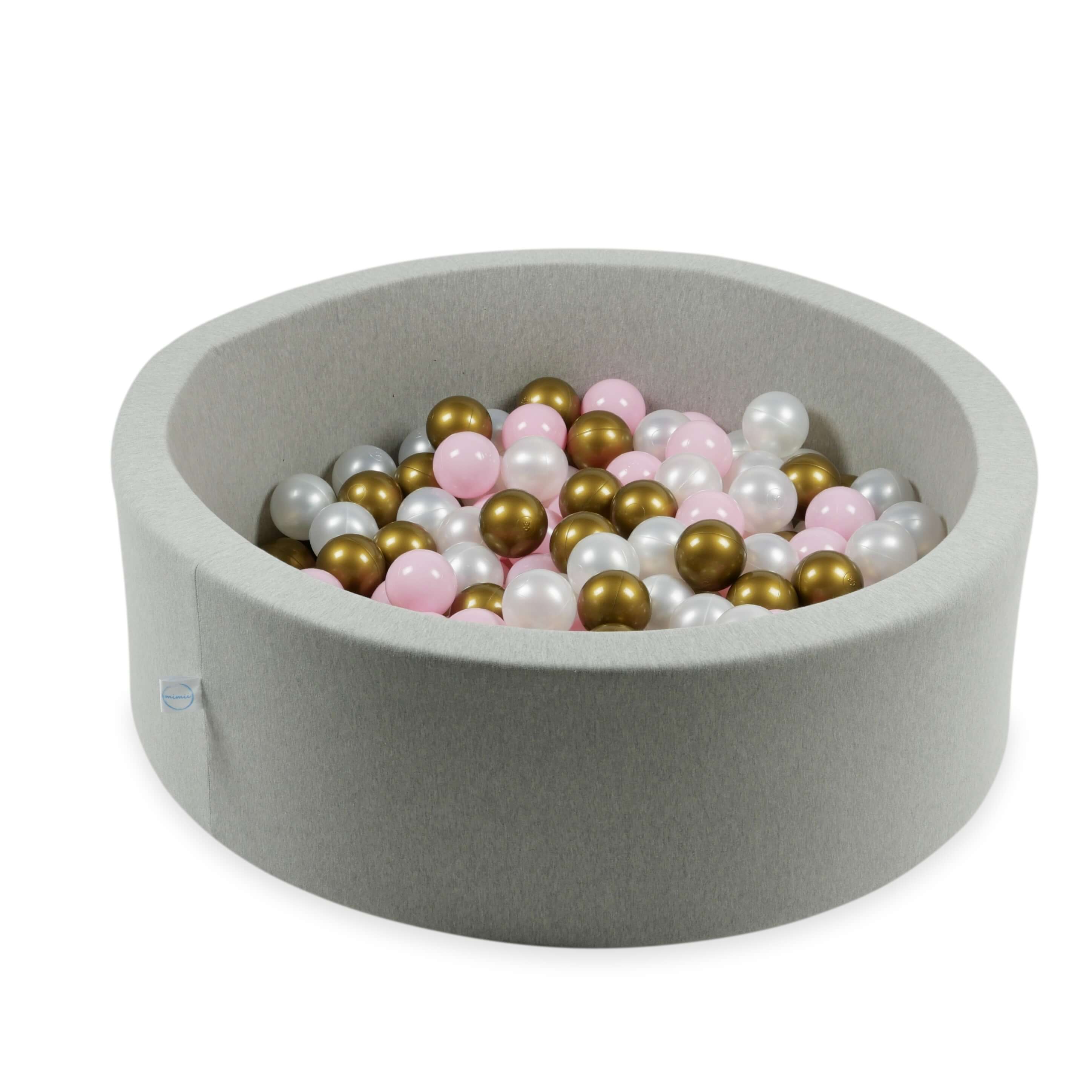Balles de jeu ø7cm 50 pièces rose clair, perle, vieil dore