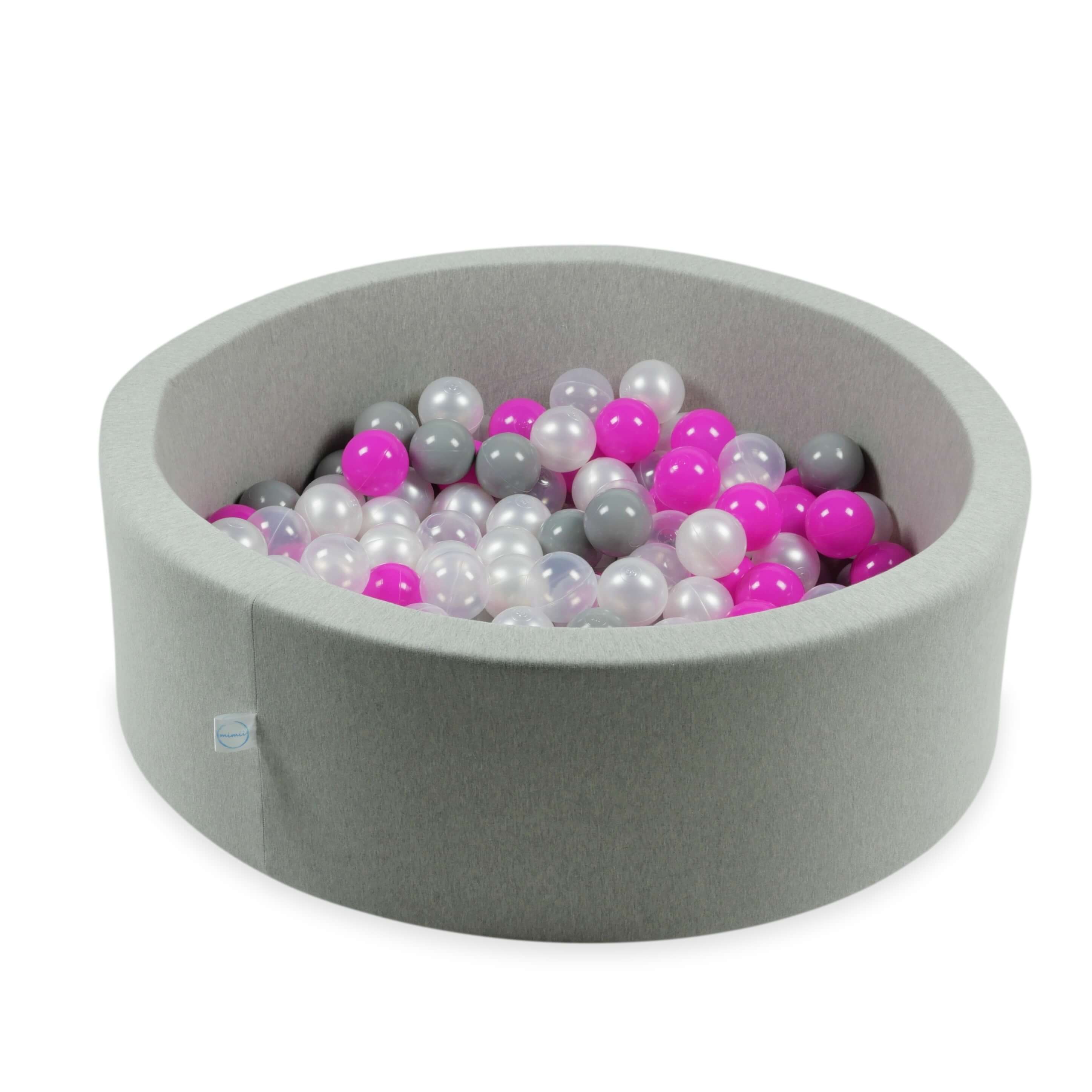 Balles de jeu ø7cm 50 pièces perle, transparent, gris, rose