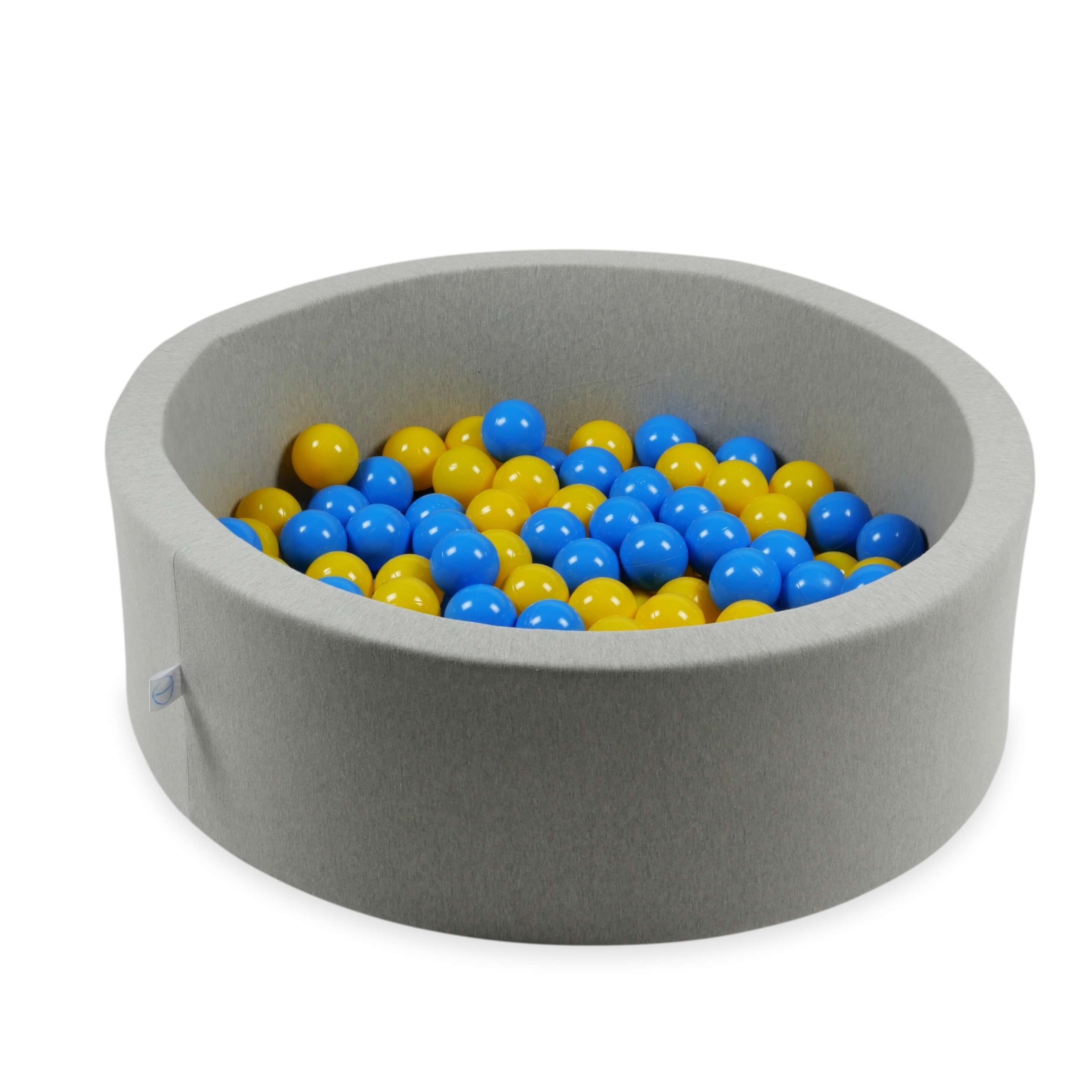 Balles de jeu ø7cm 150 pièces blanc, jaune, bleu