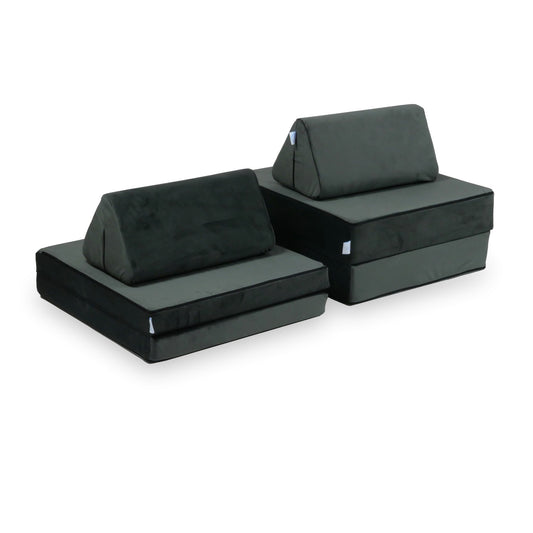 Canapé de jeu Montessori Mini Standard en velours graphite