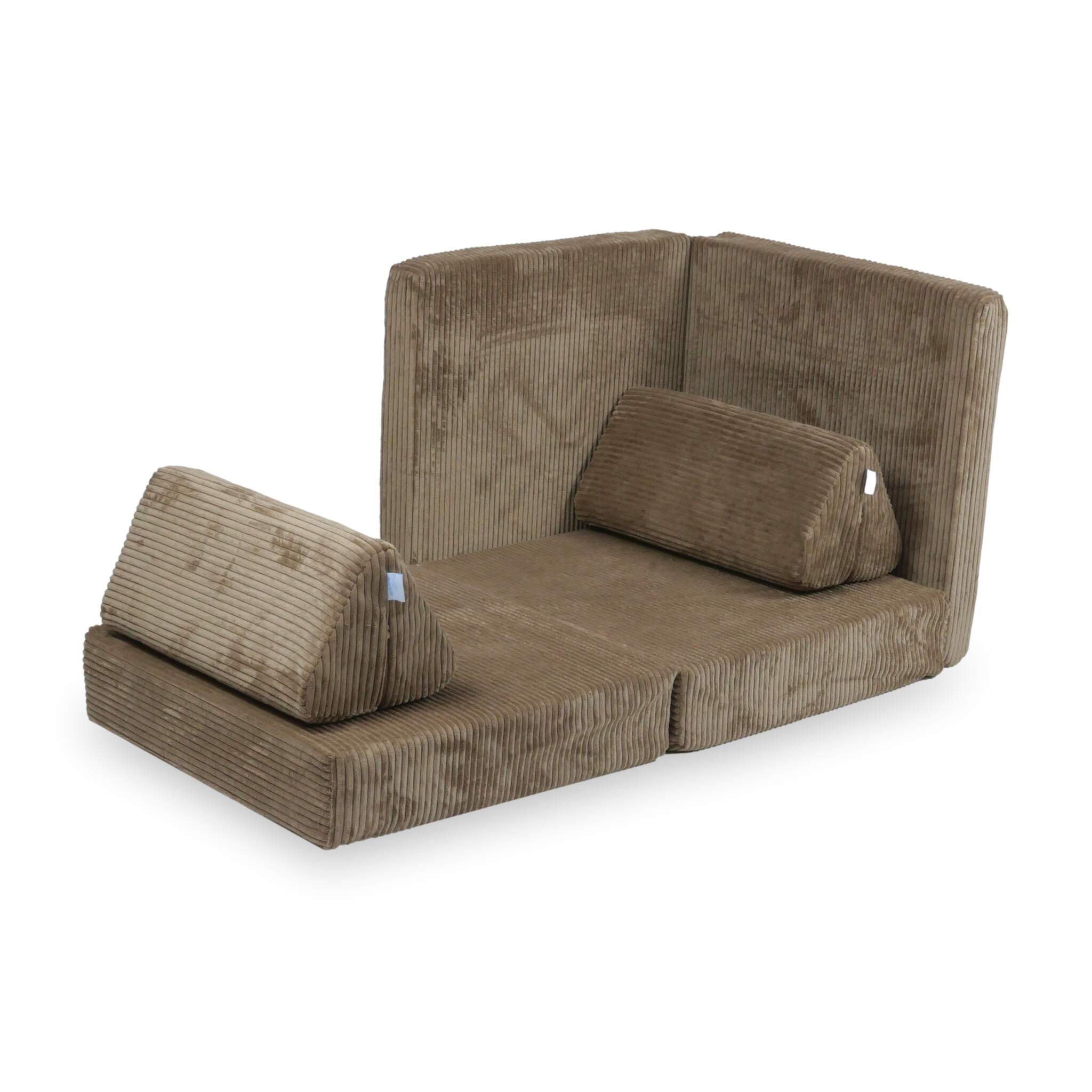 Canapé de jeu Montessori Mini Confort en velours côtelé toffee