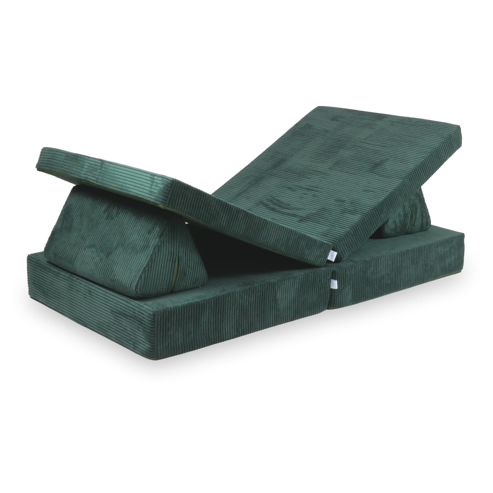 Canapé pour jouer Montessori Velours Côtelé Vert
