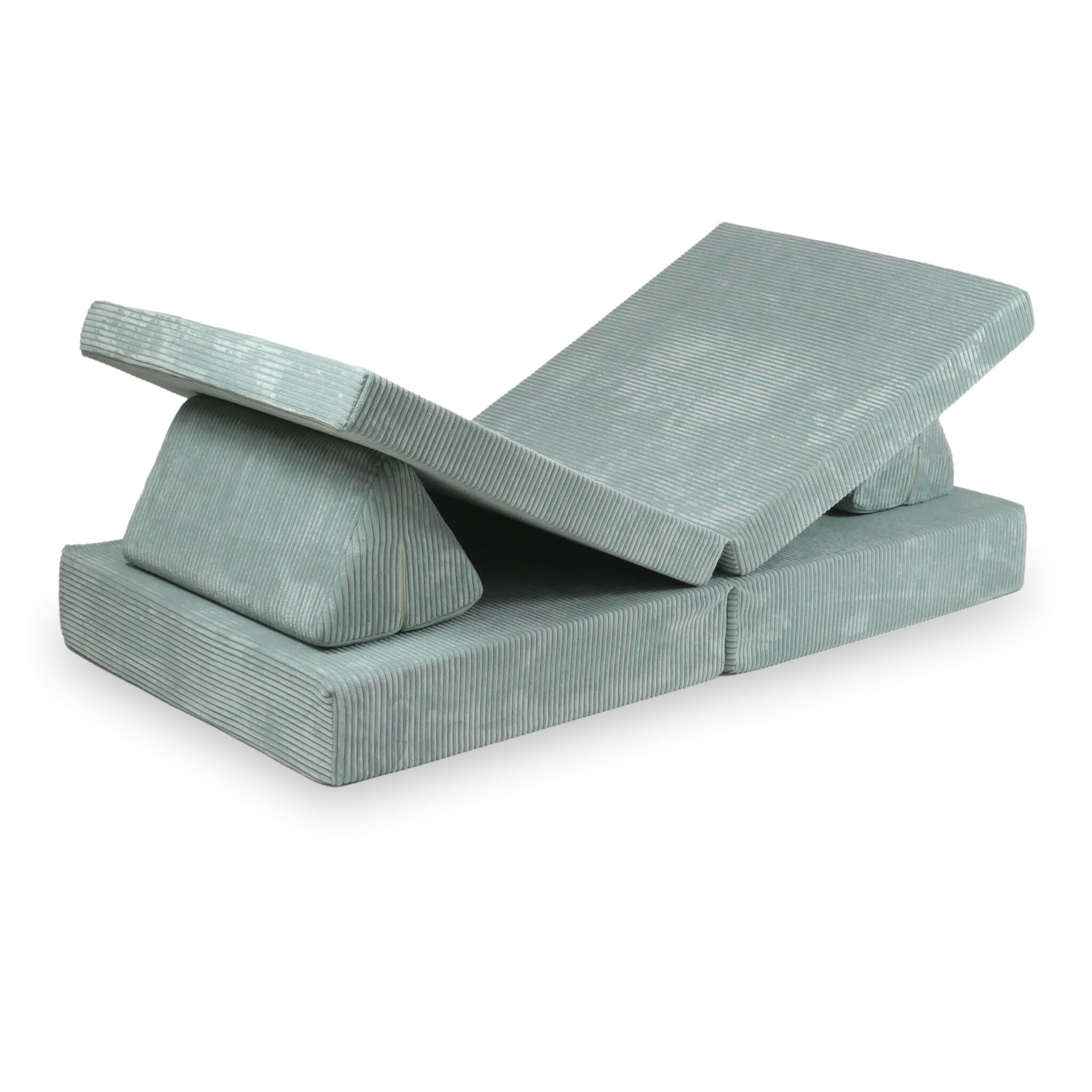 Canapé de jeu Montessori Confort en velours côtelé menthe claire