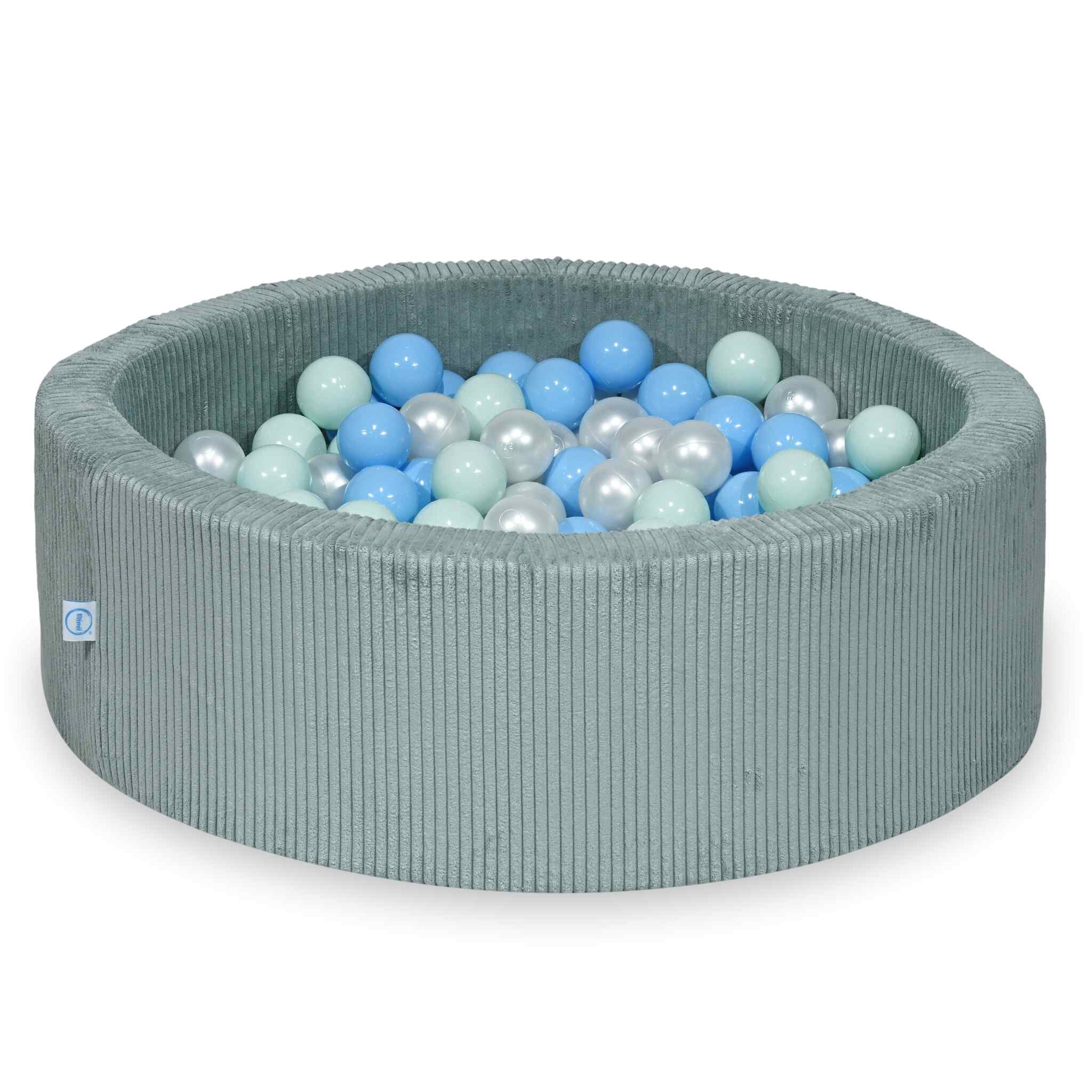 Piscine à balles en velours côtelé
