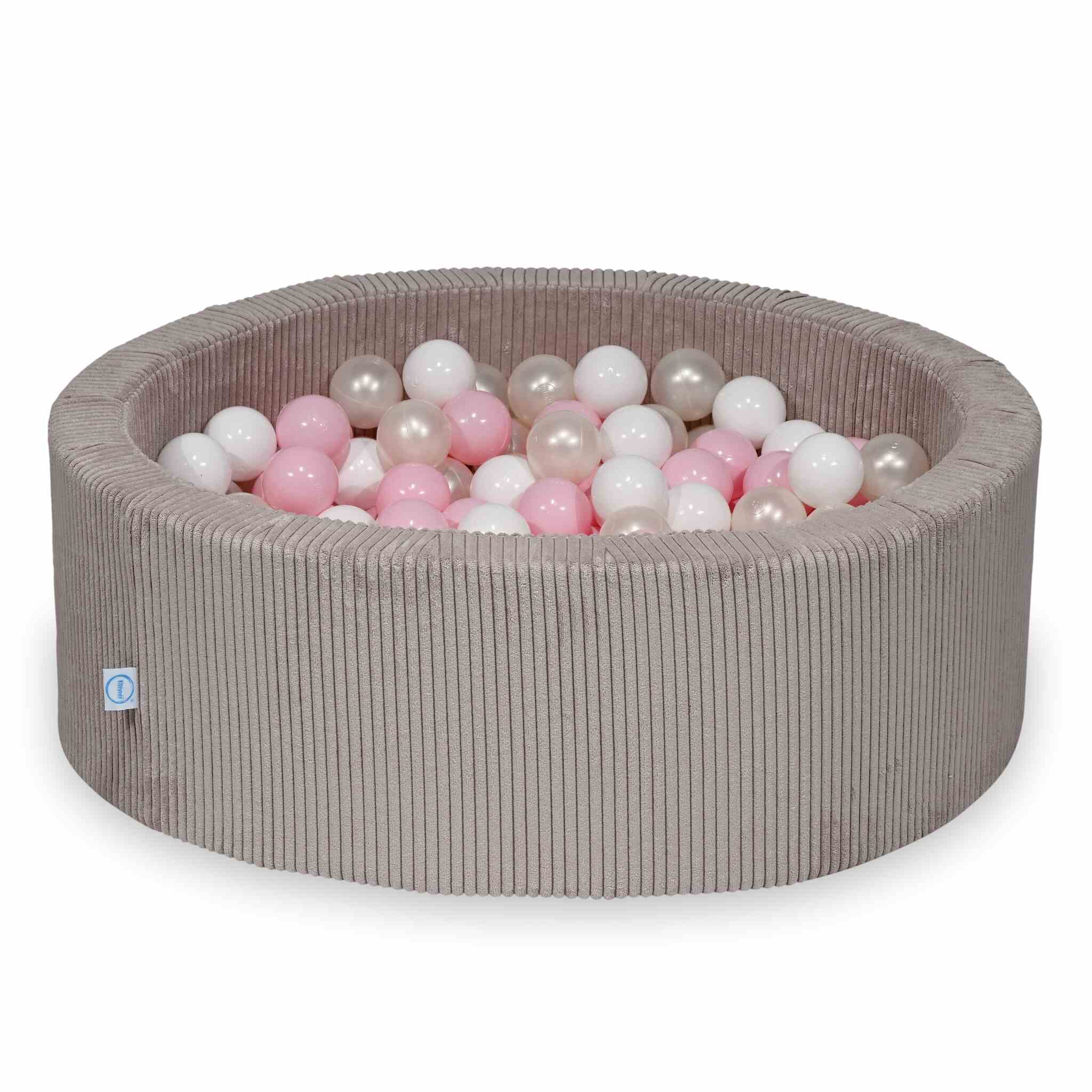 Piscine à balles en velours côtelé