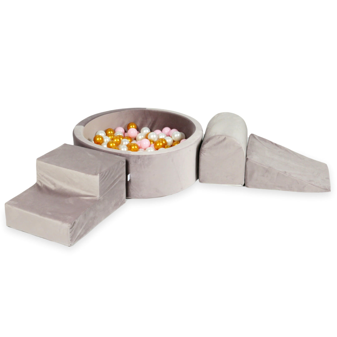 Aire de jeux en mousse avec piscine ronde 90x30 velvet lilac + 200 balles