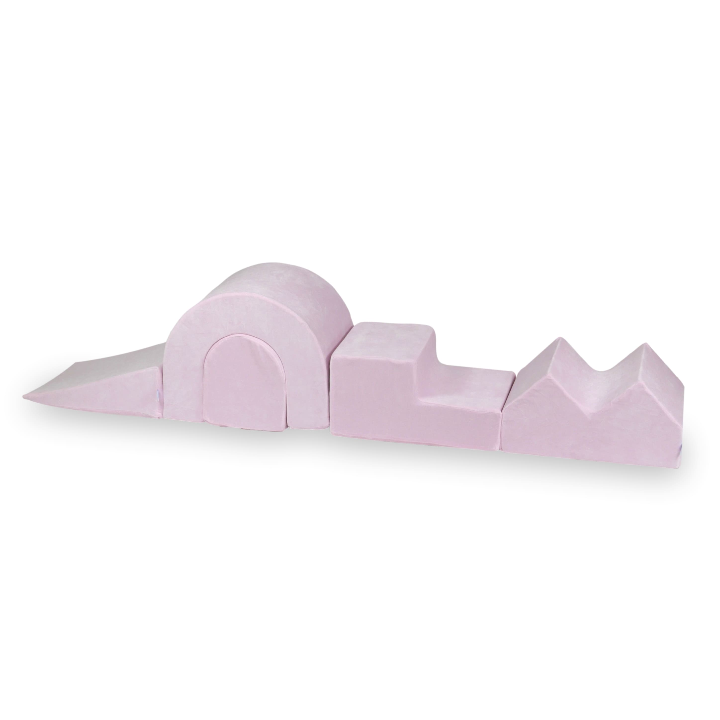 Aire de jeux en mousse avec piscine ronde 90x30 velvet soft light pink + 5 éléments + 200 balles