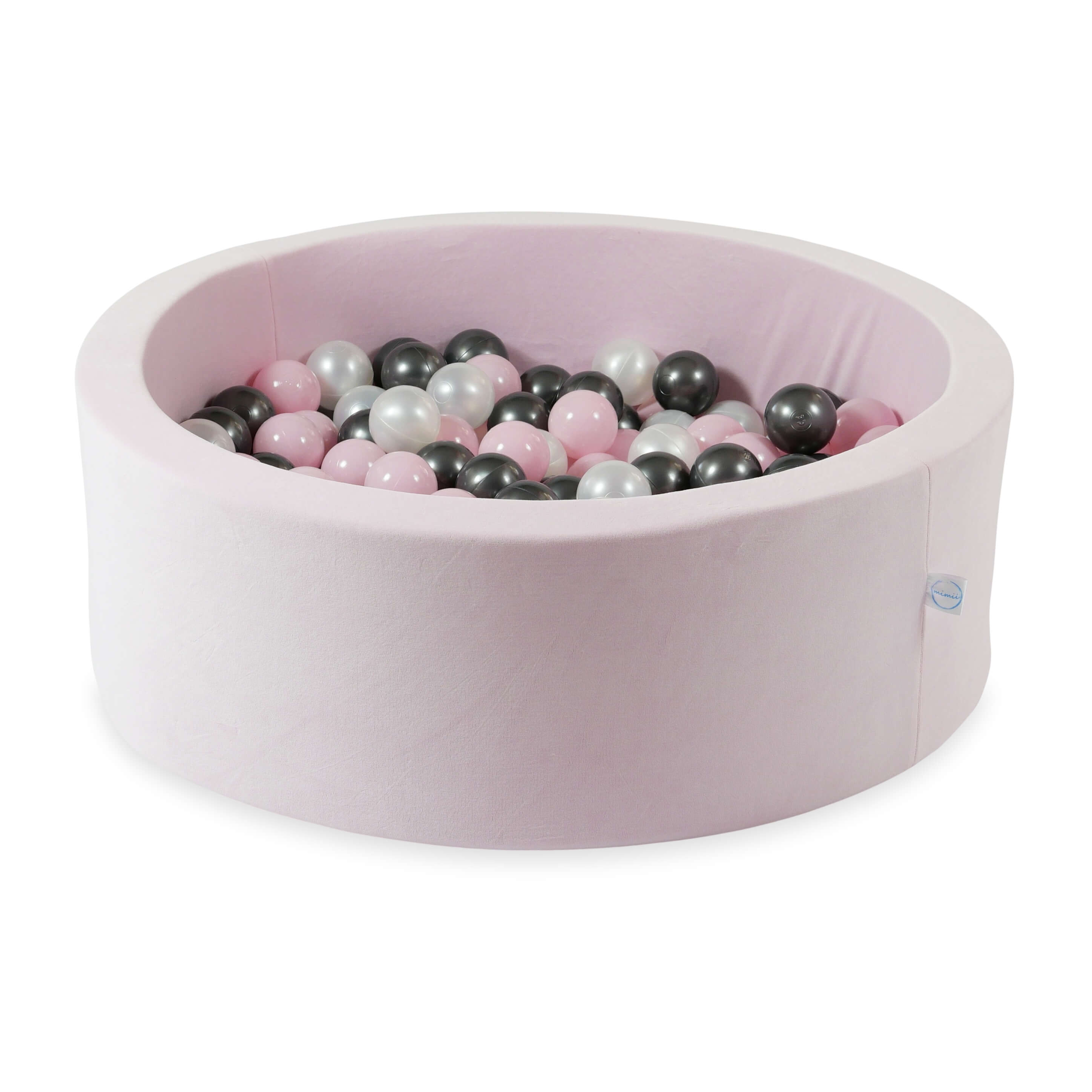 Piscine à balles en velvet soft light pink 90x30 cm avec 200 balles
