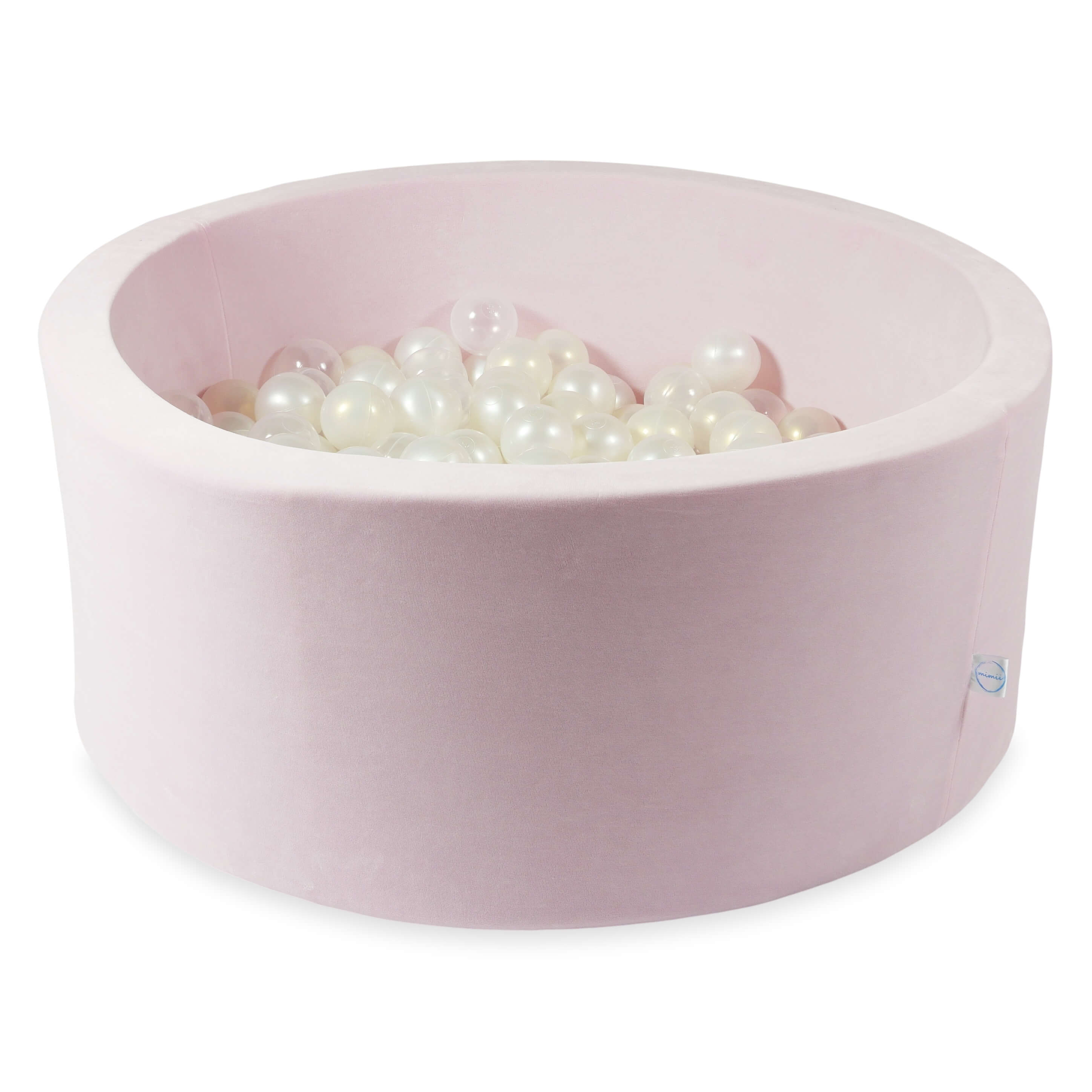 Piscine à balles en velvet soft light pink 90x40 cm avec 300 balles