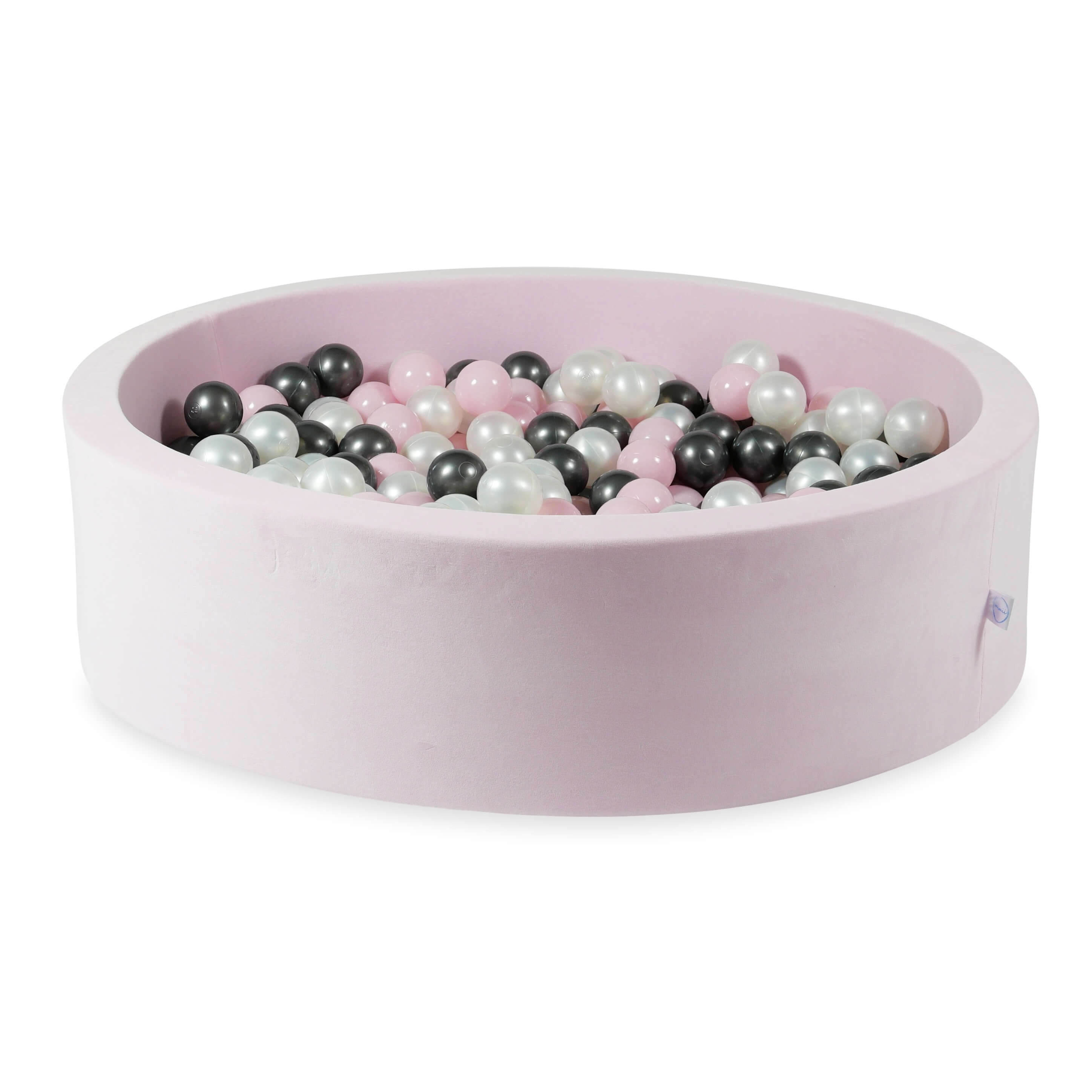 Piscine à balles en velvet soft light pink 110x30 cm avec 400 balles