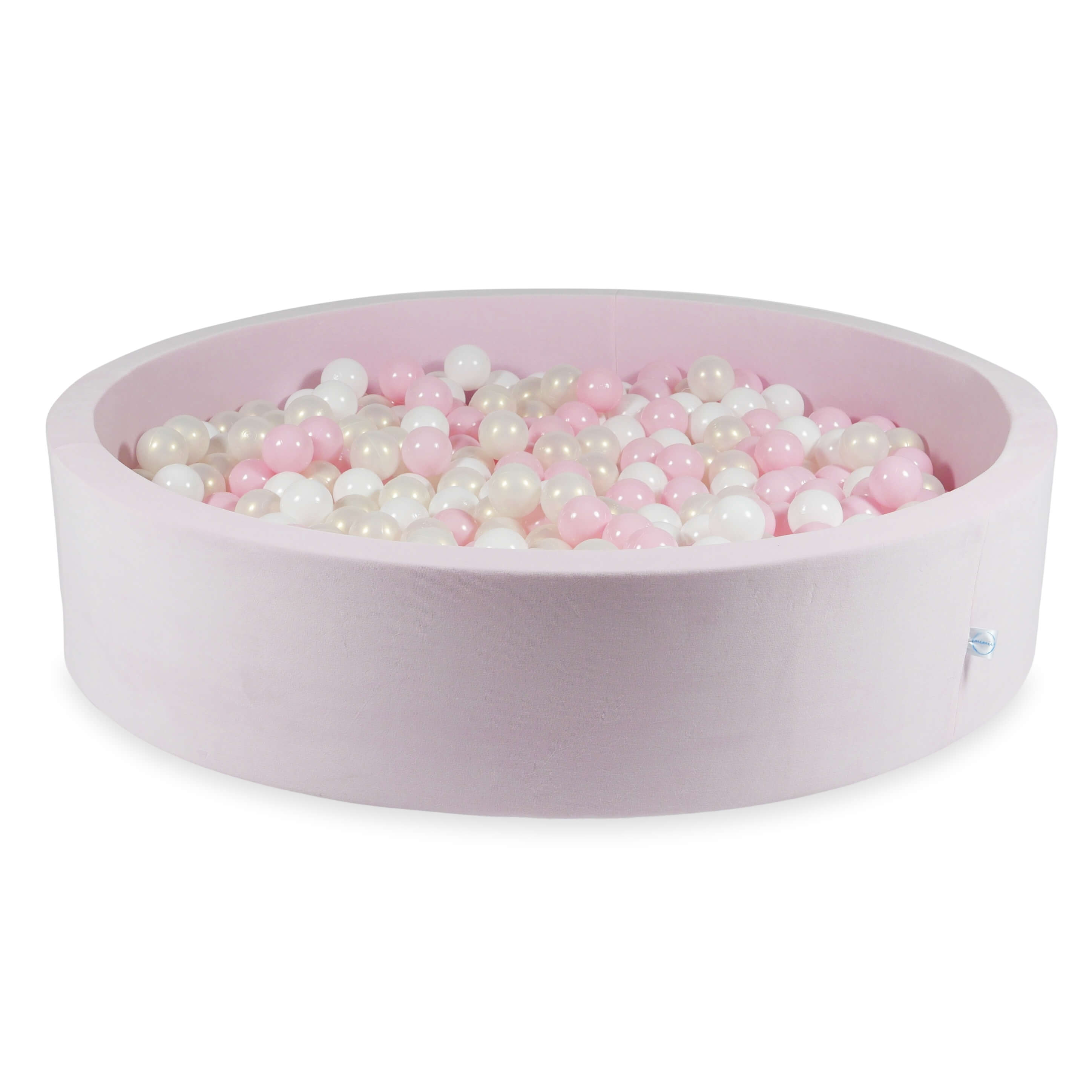 Piscine à balles en velvet soft light pink 130x30 cm avec 600 balles
