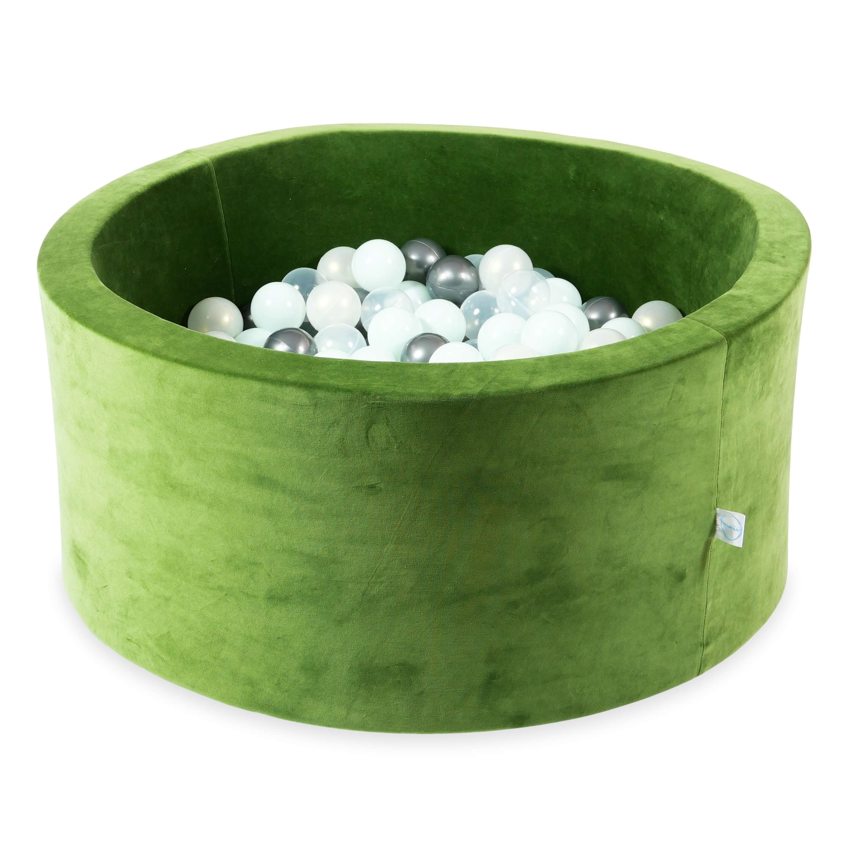 Piscine à balles en velvet soft olive 90x40 cm avec 300 balles