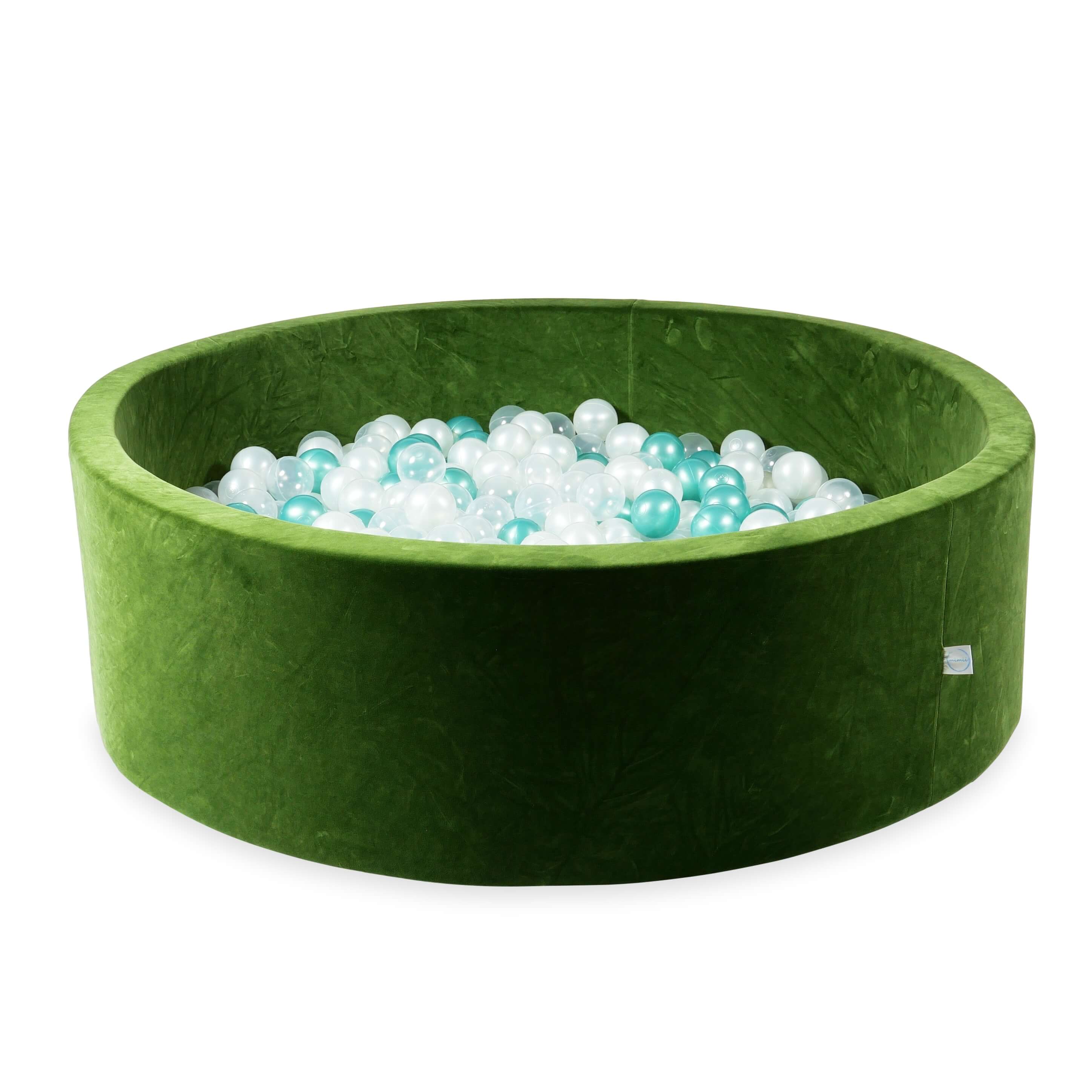 Piscine à balles en velvet soft olive 130x40 cm avec 700 balles