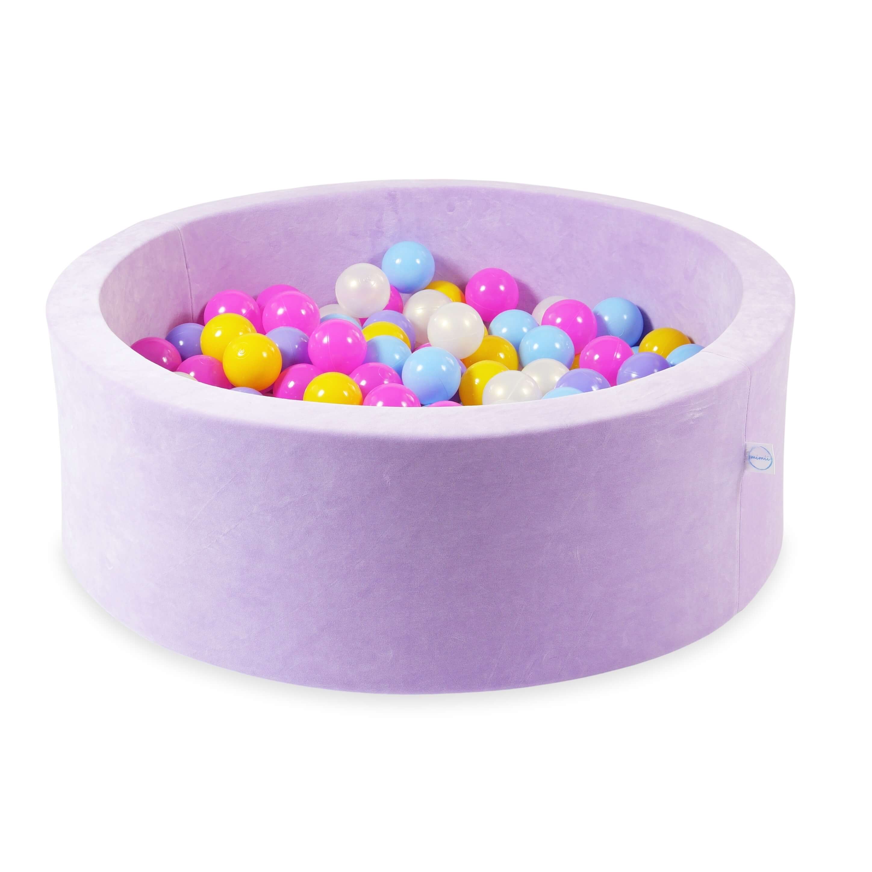 Piscine à balles en velvet soft Lilac 90x30 cm avec 200 balles
