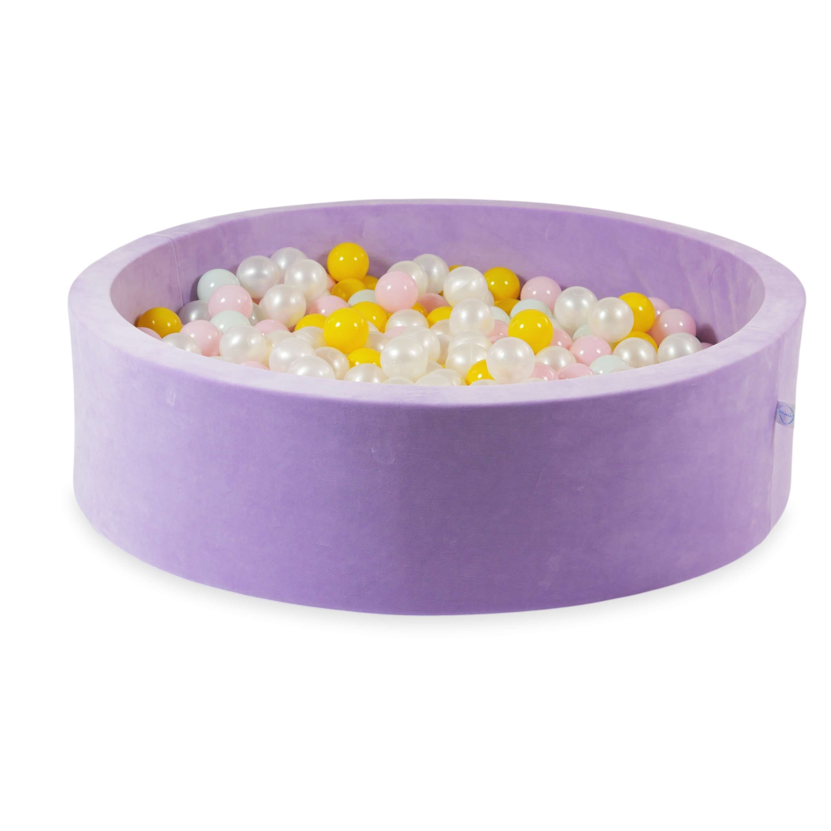 Piscine à balles en velvet soft Lilac 110x30 cm avec 400 balles