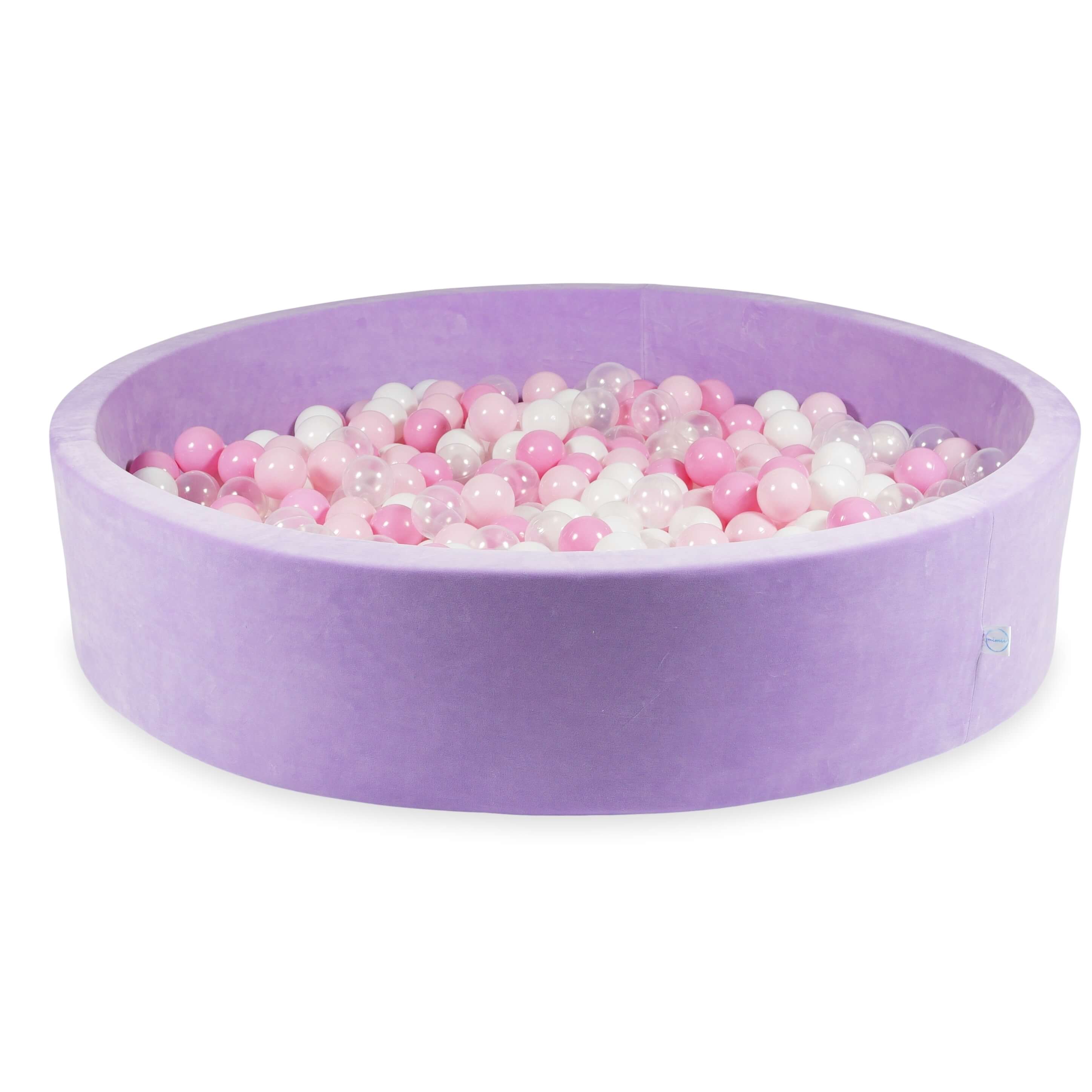 Piscine à balles en velvet soft Lilac 130x30 cm avec 600 balles