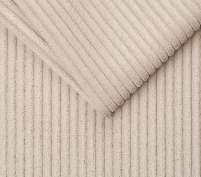 Tapis de jeu 160cm pour bébé, rond pliable, Velours Côtelé Beige