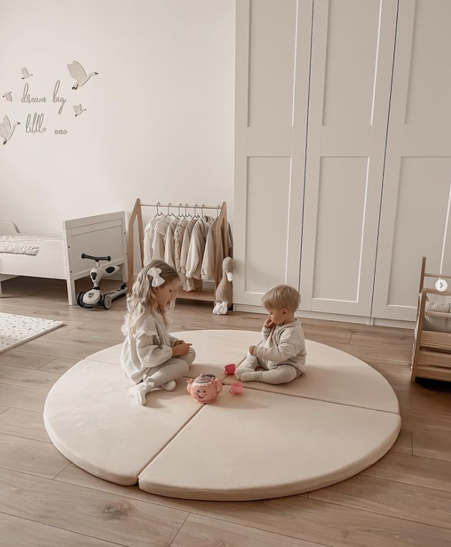 Tapis de jeu bébé rond 160cm en jersey