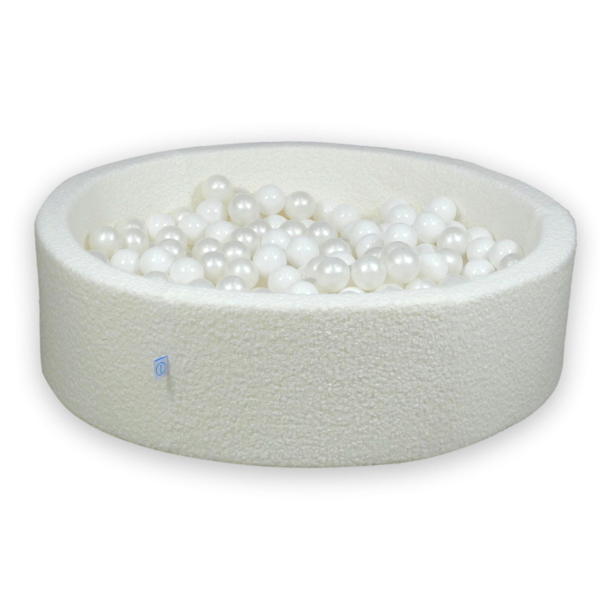 Piscine à balles en velours Boucle Blanc 110x30 cm avec 400 balles