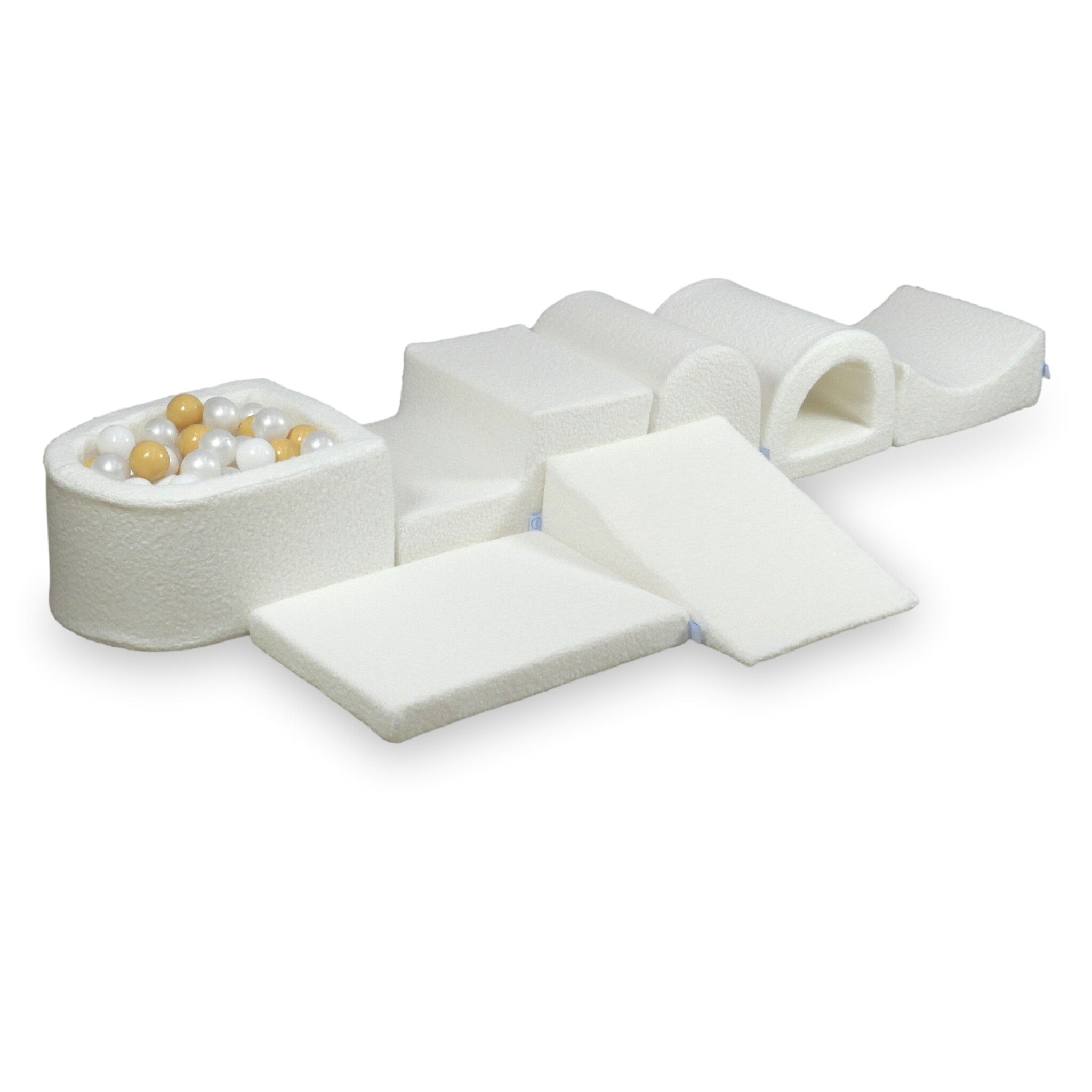 Plus grande aire de jeux en mousse avec piscine micro Boucle Blanc + 100 balles