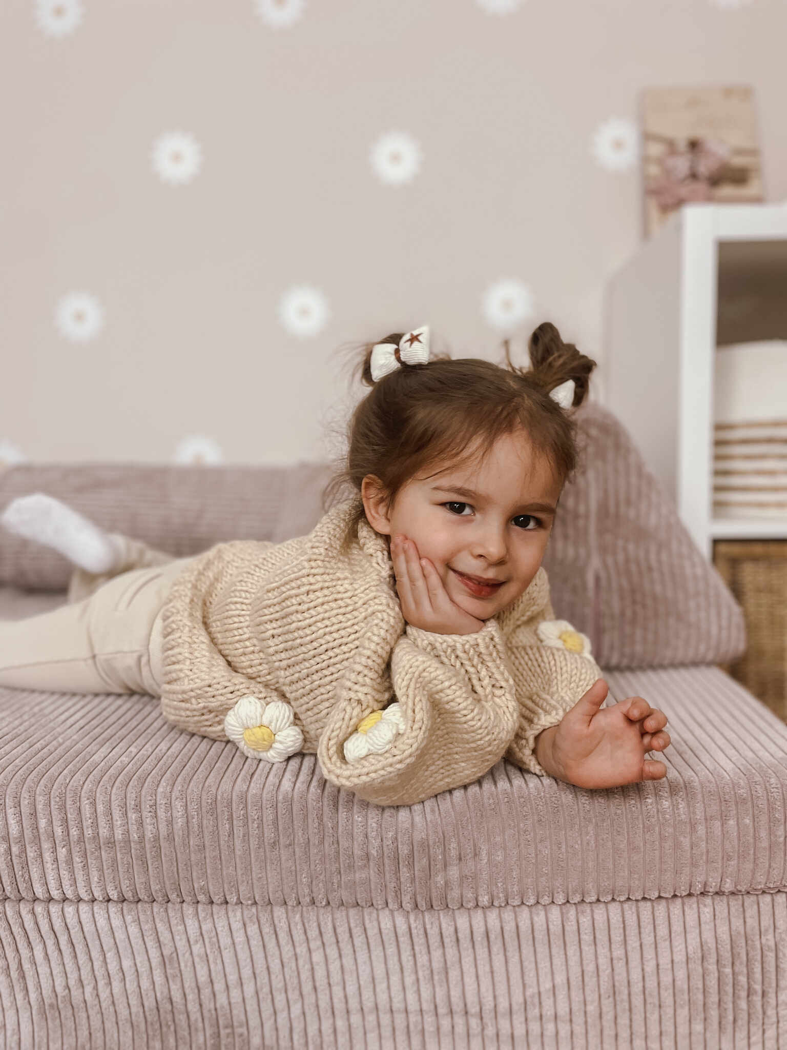 Canapé pour jouer Montessori Velours Côtelé Lavande