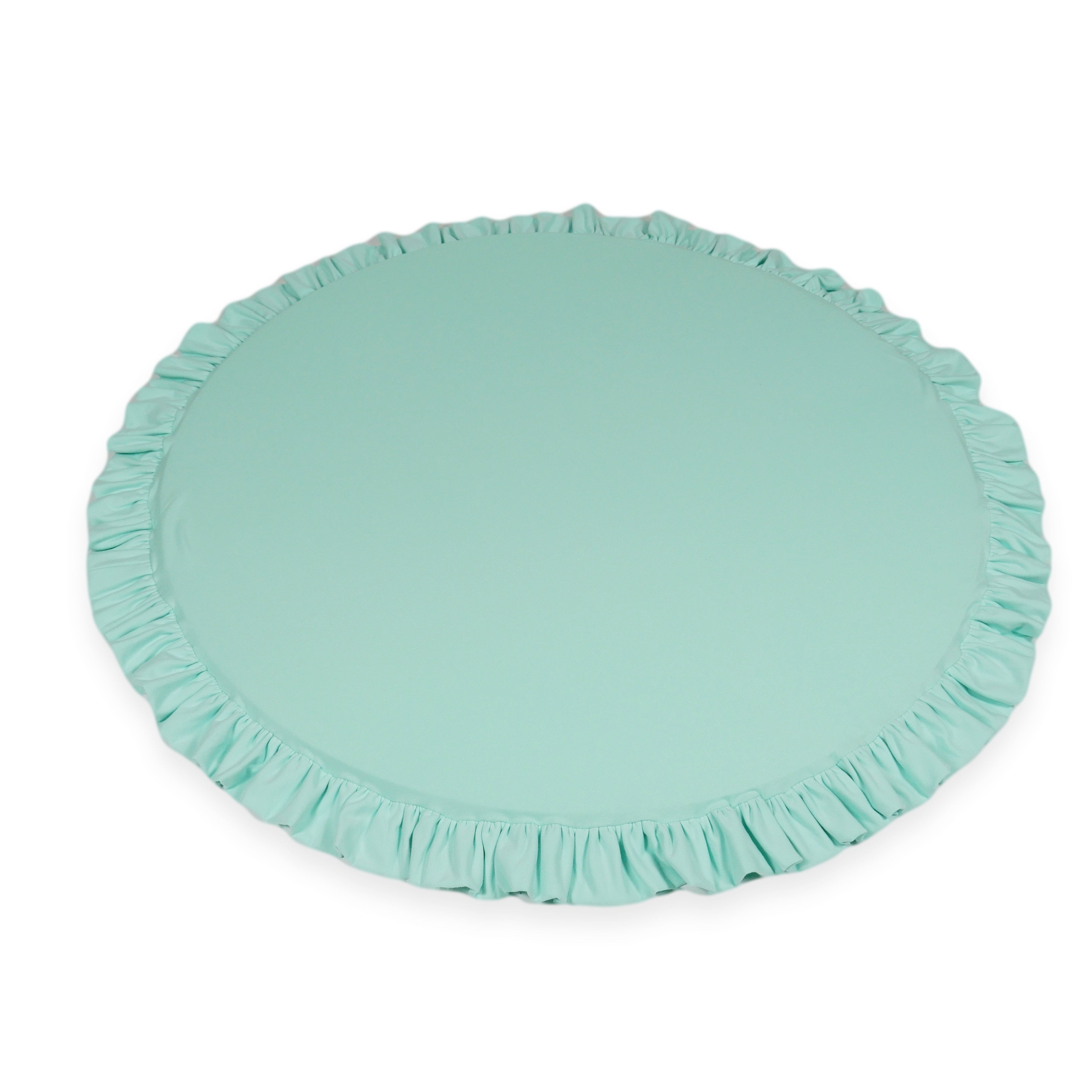 Tapis de jeu bébé rond 100 cm avec volant en jersey