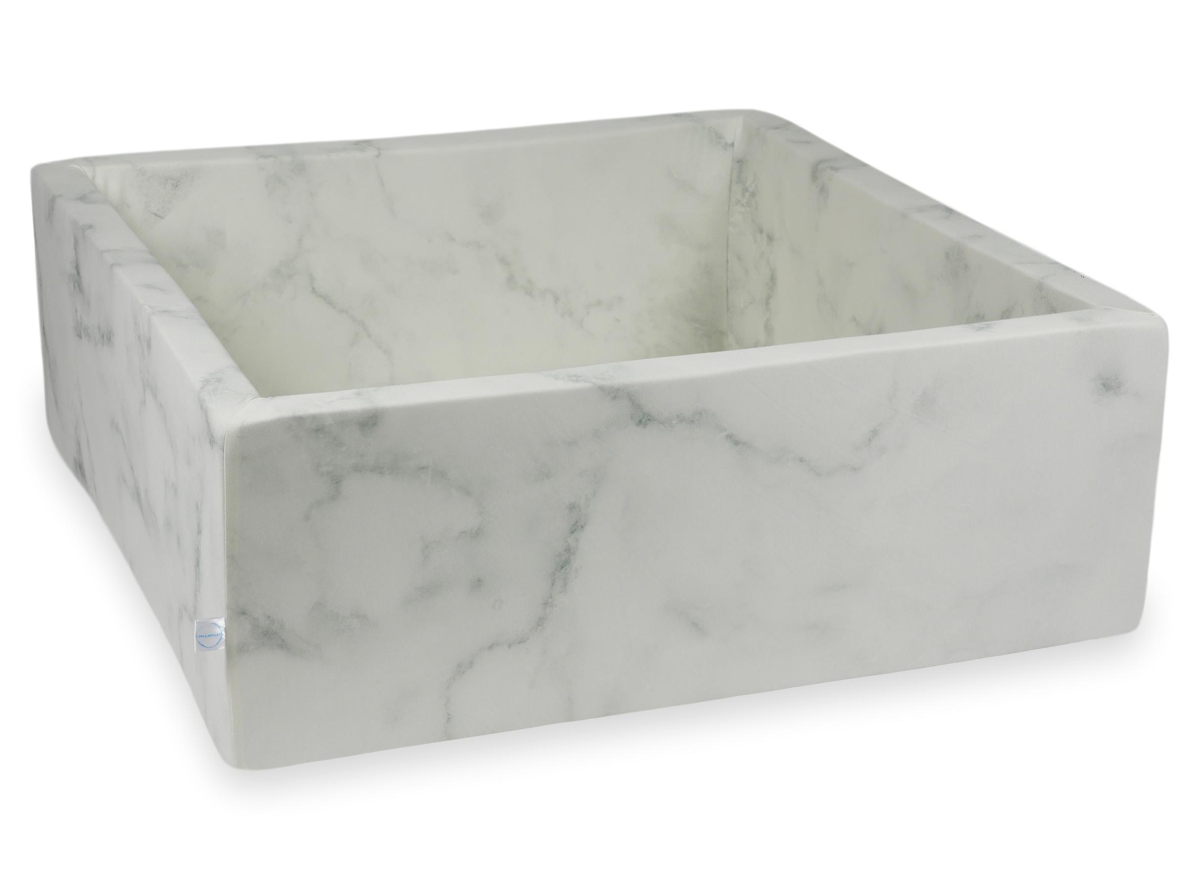Piscine à balles carrée 110x110x40 cm Marbre sans balles