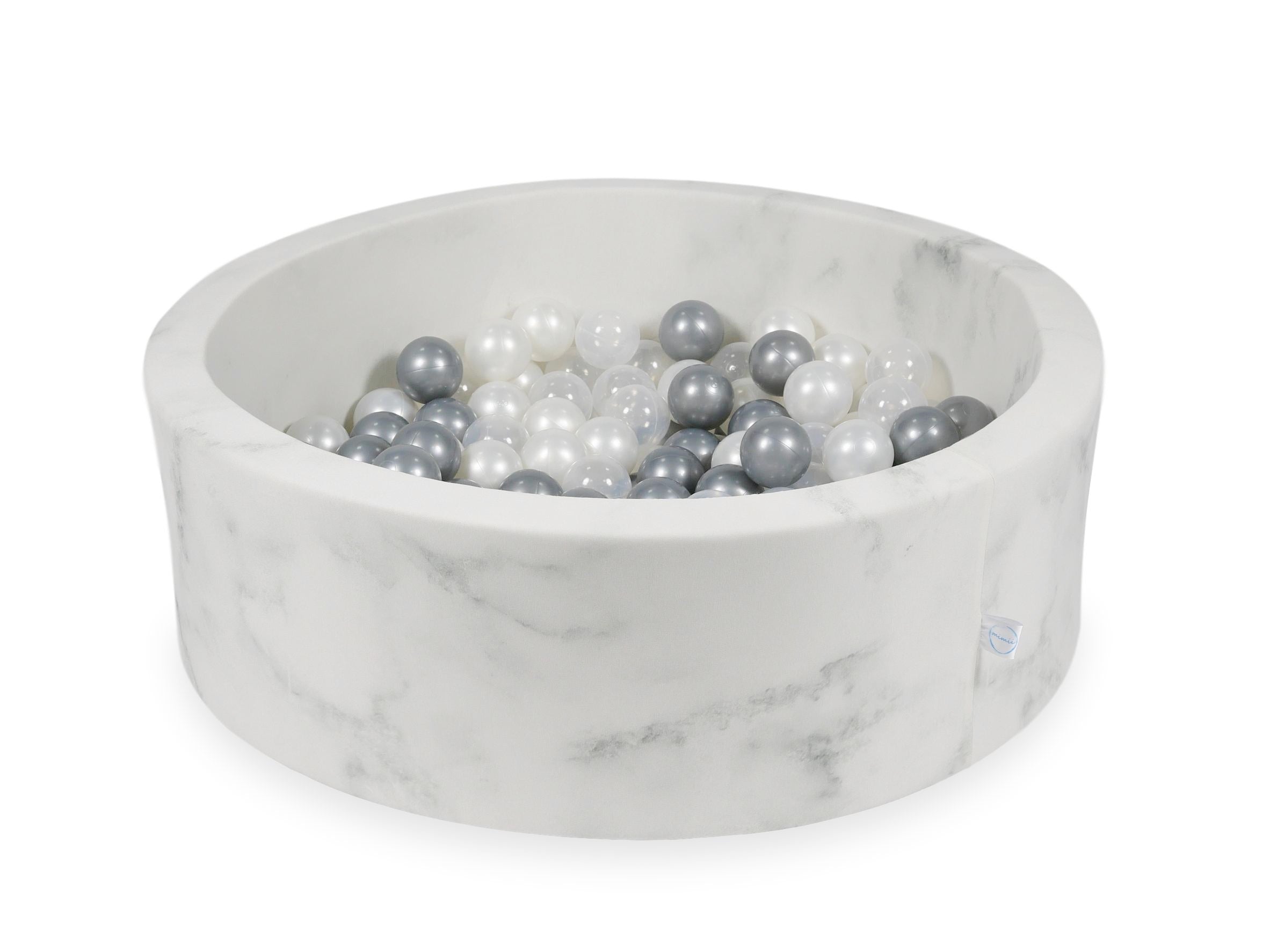 Piscine à balles en velours Marble 90x30 cm avec 200 balles