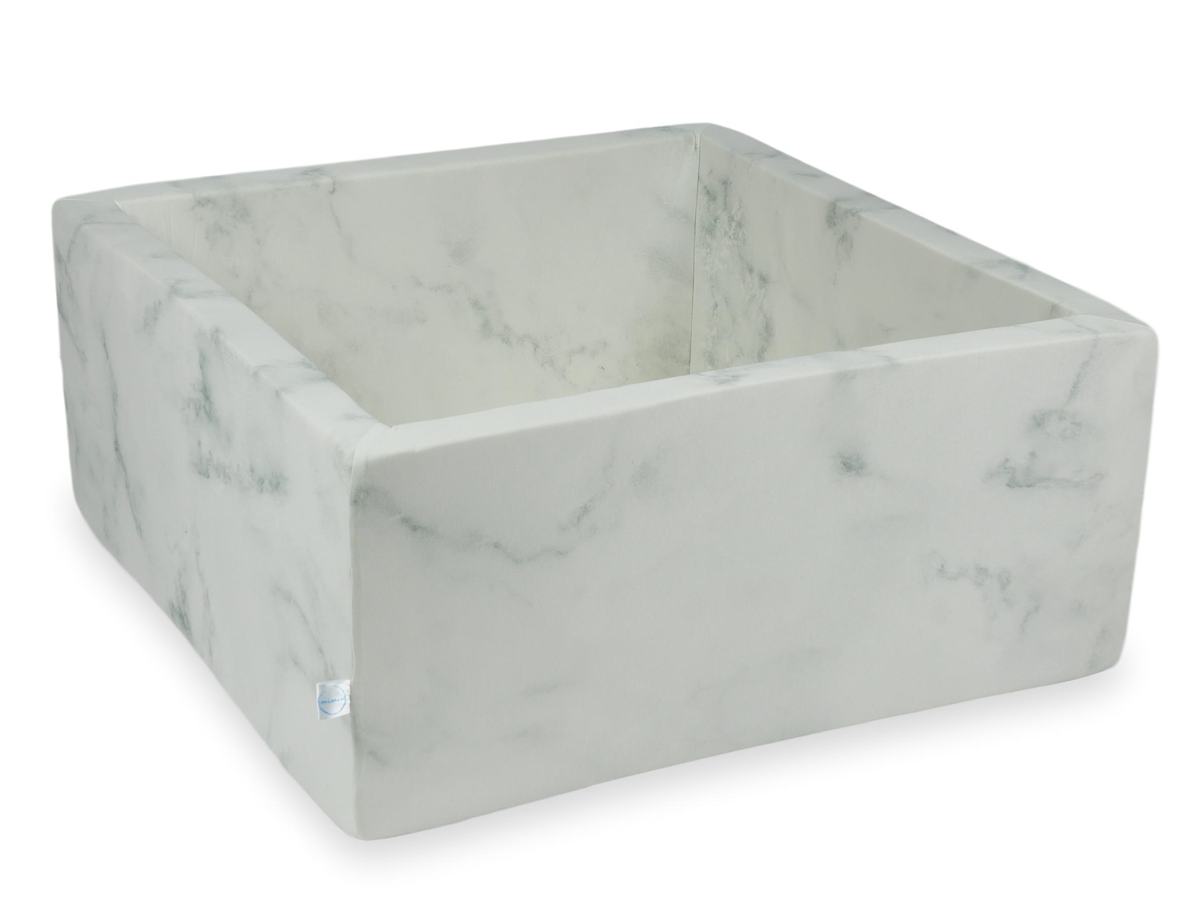 Piscine à balles carrée 90x90x40 cm marbre sans balles