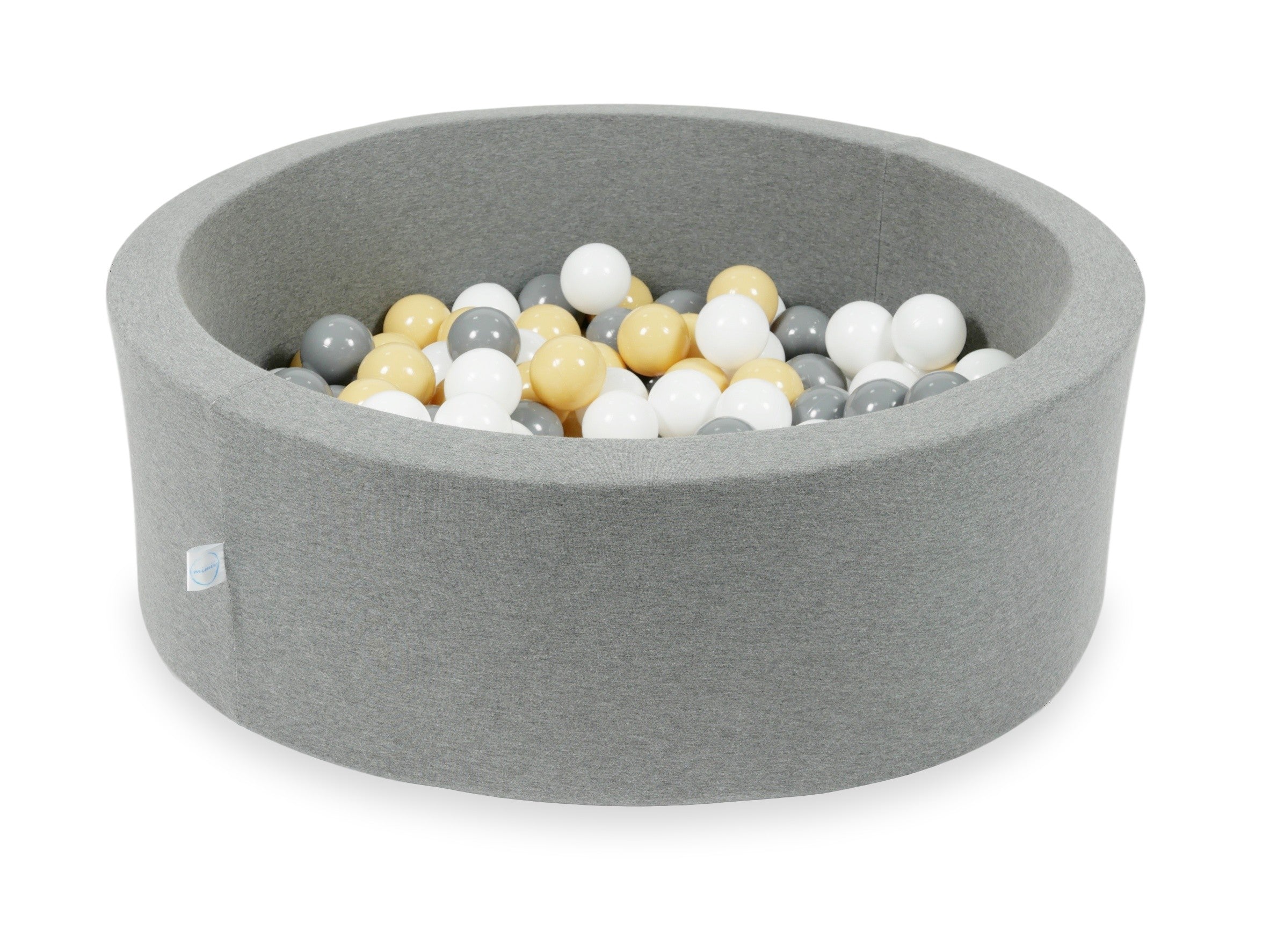 Piscine à balles en gris 90x30 cm avec 200 balles