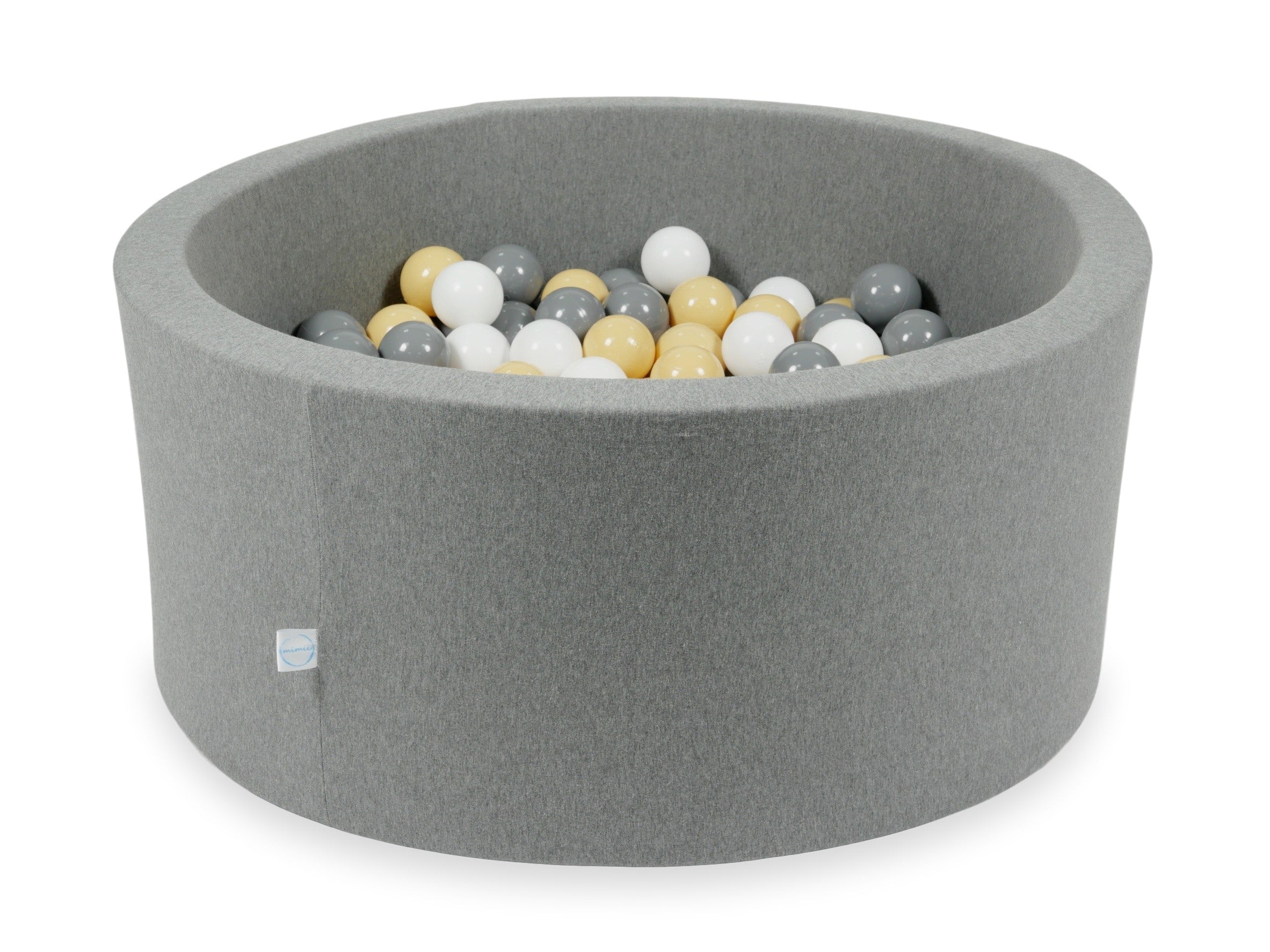 Piscine à balles en gris 90x40 cm avec 300 balles