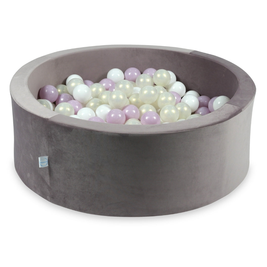 Piscine à balles en velours velvet lilac 90x30 cm avec 200 balles