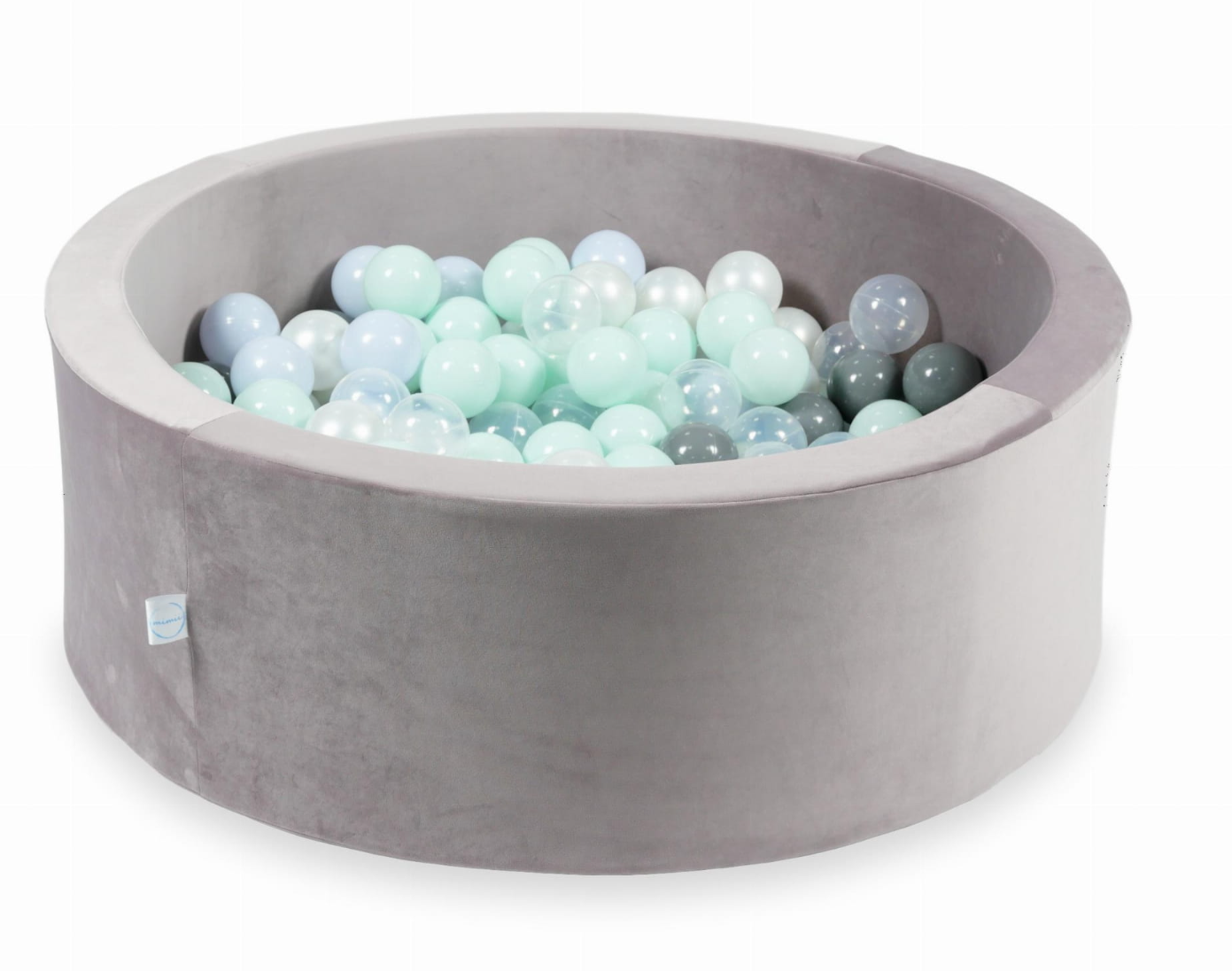Piscine à balles en velours velvet lilac 90x30 cm avec 200 balles