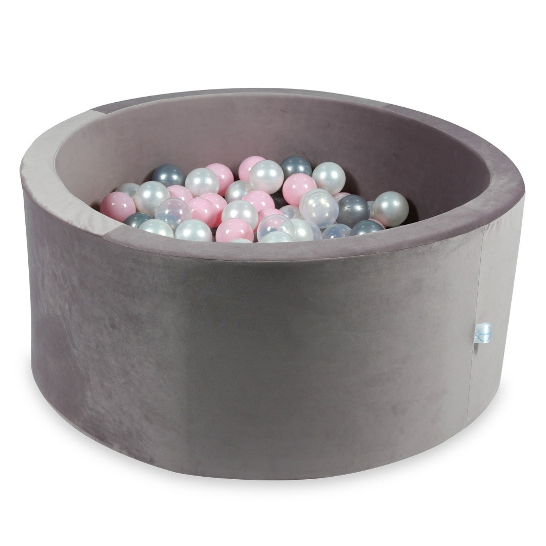 Piscine à balles en velours velvet lilac 90x40 cm avec 300 balles