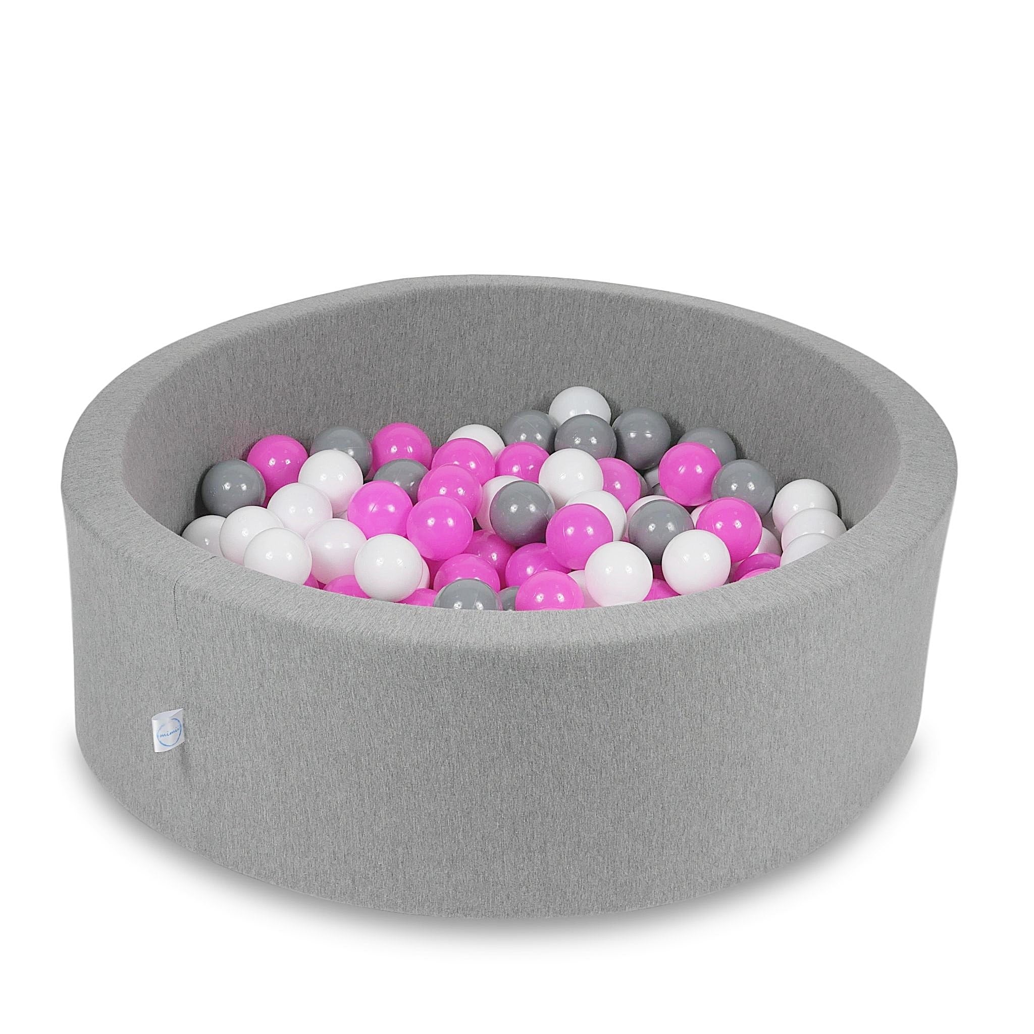 Piscine à balles en gris 90x30 cm avec 200 balles